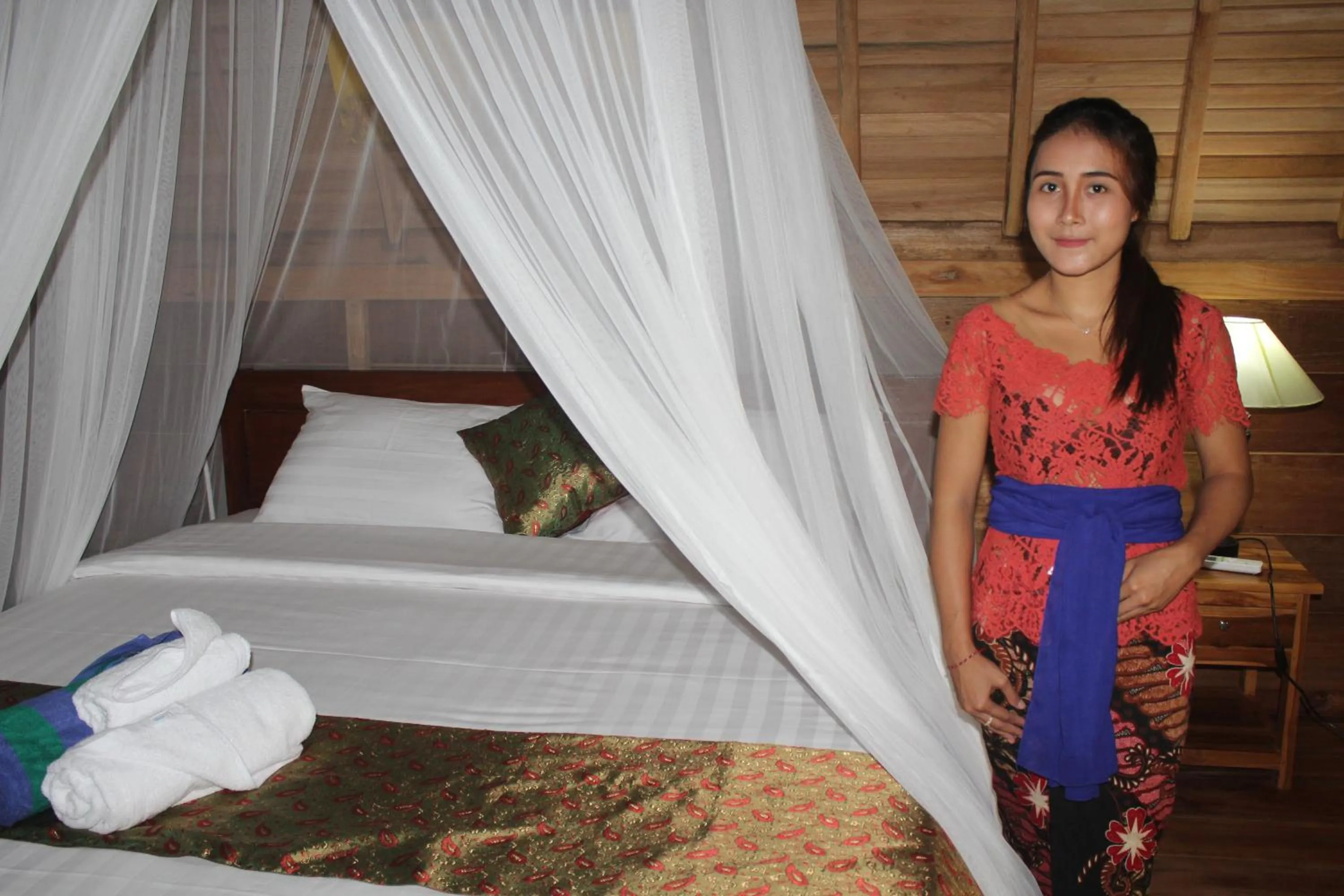 Bed in Halumba Eco Villa Bali