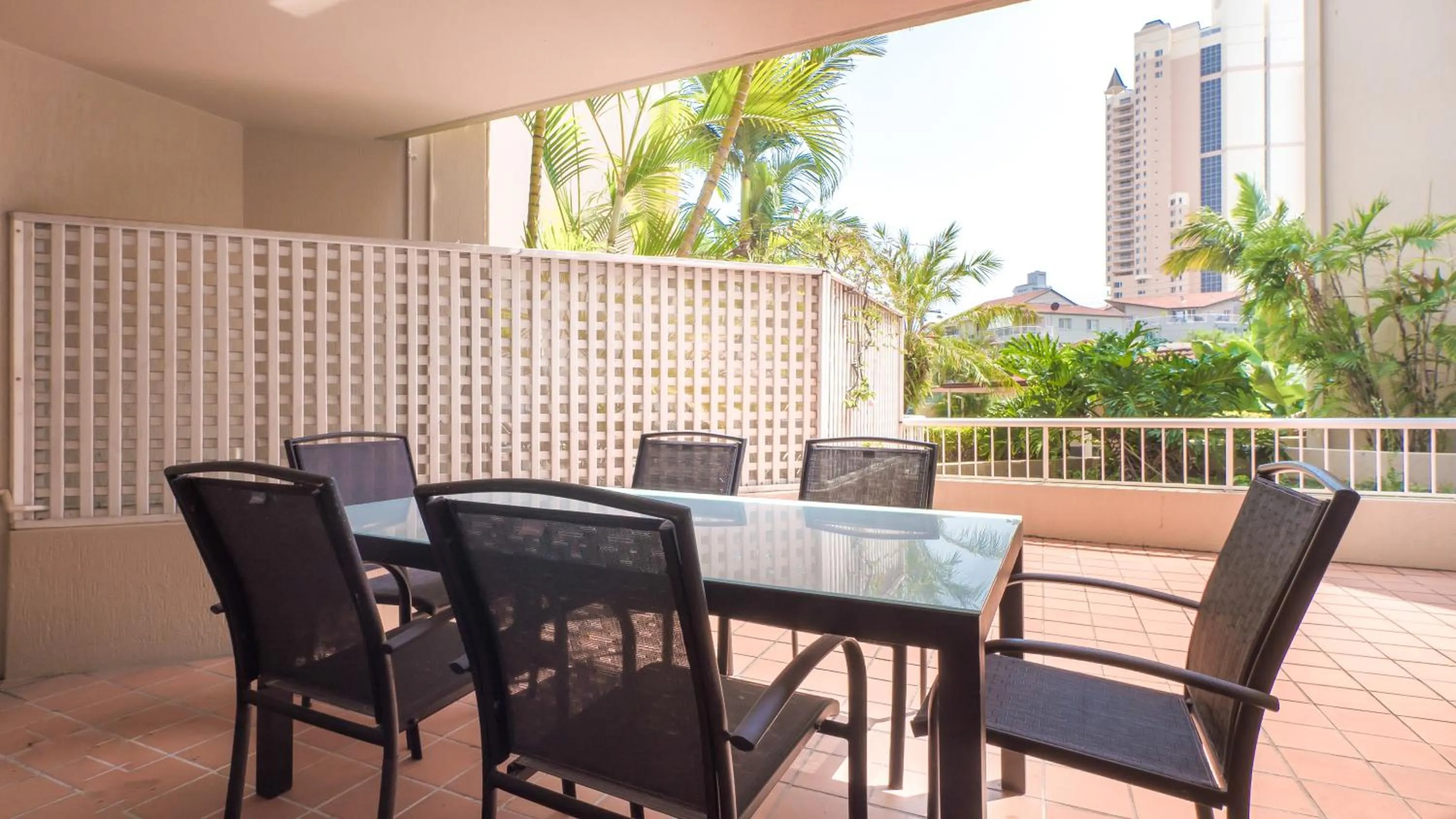 Patio in Jubilee Views Holiday Apartments