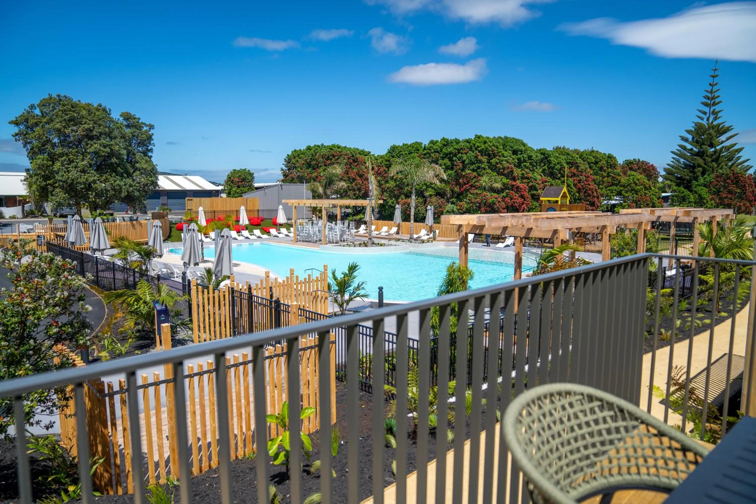 Pool view in Tasman Holiday Parks - Papamoa Beach