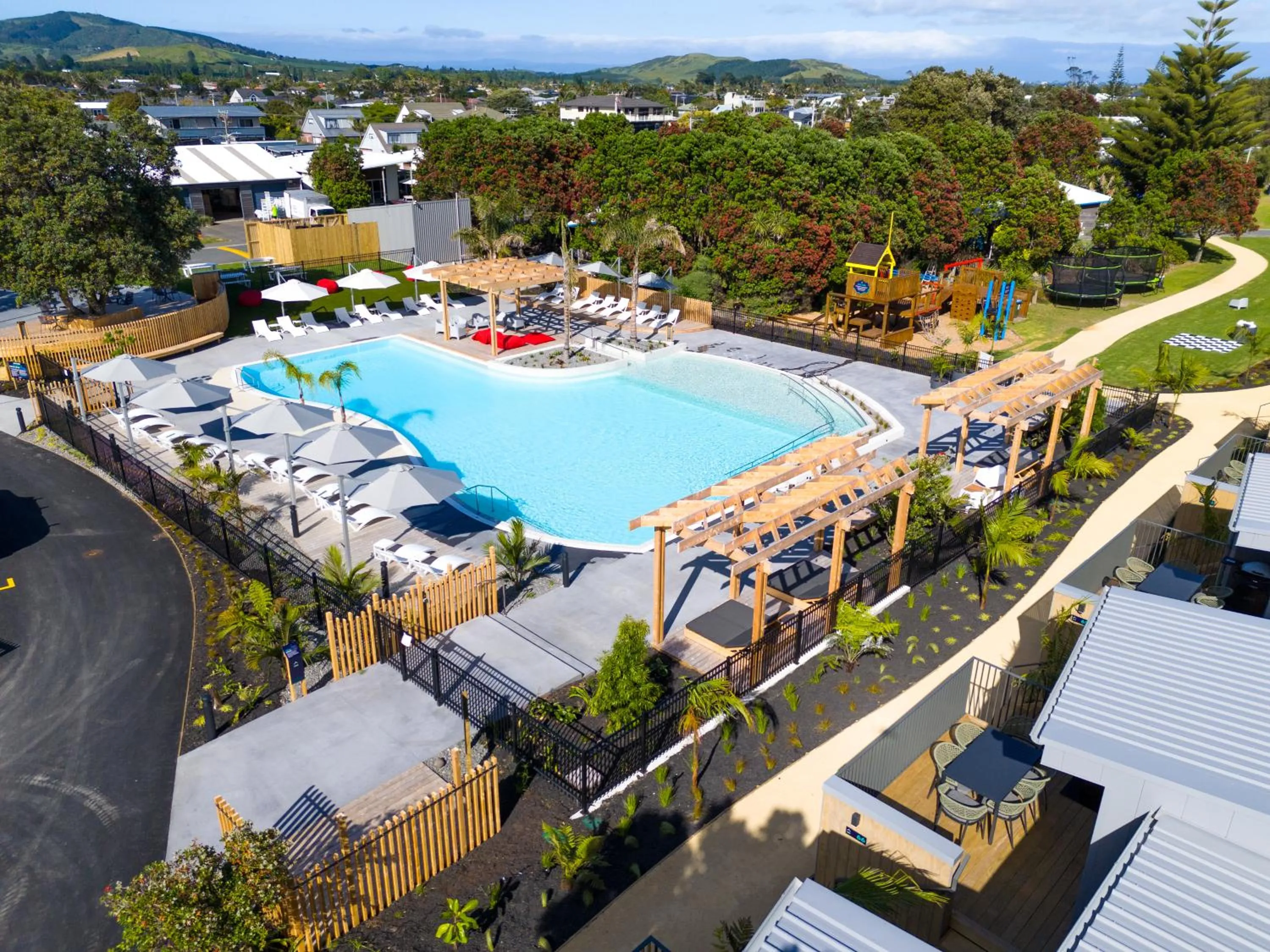 Pool view in Tasman Holiday Parks - Papamoa Beach