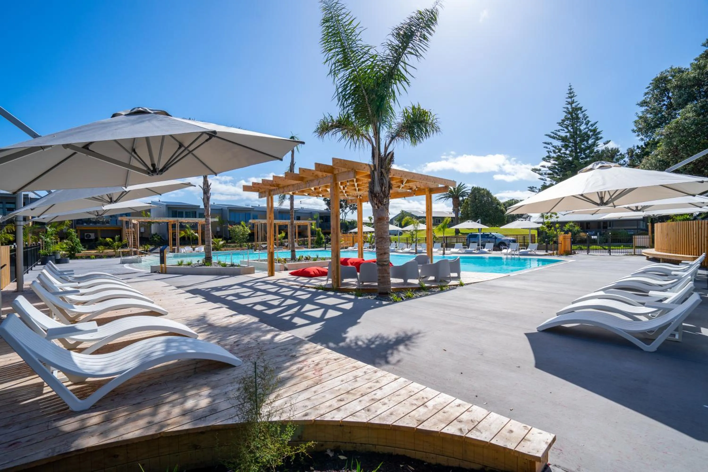 Pool view in Tasman Holiday Parks - Papamoa Beach