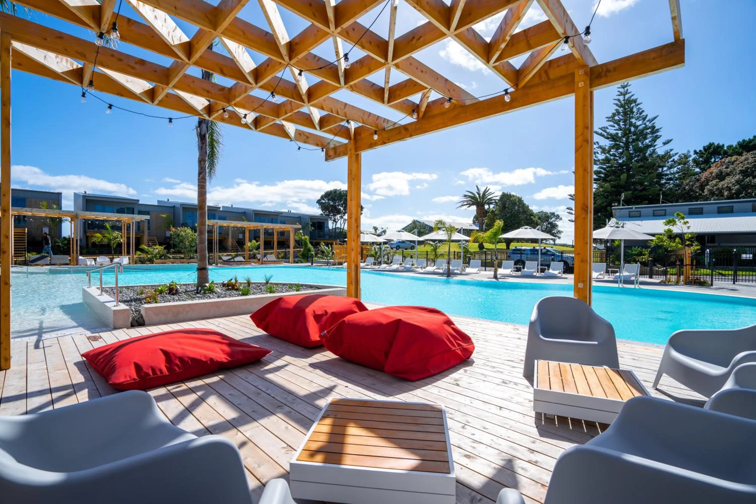 Pool view in Tasman Holiday Parks - Papamoa Beach