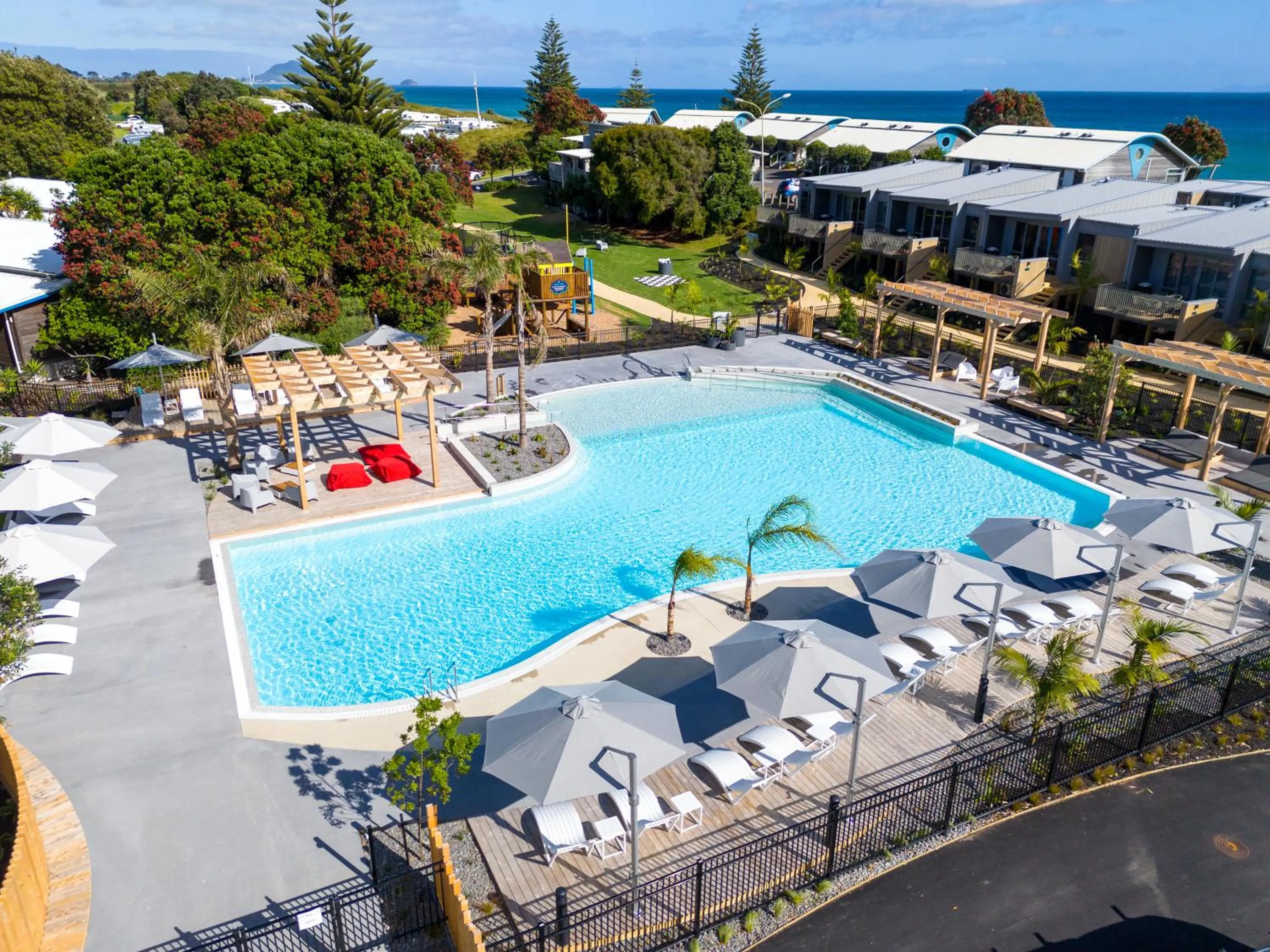 Pool view in Tasman Holiday Parks - Papamoa Beach