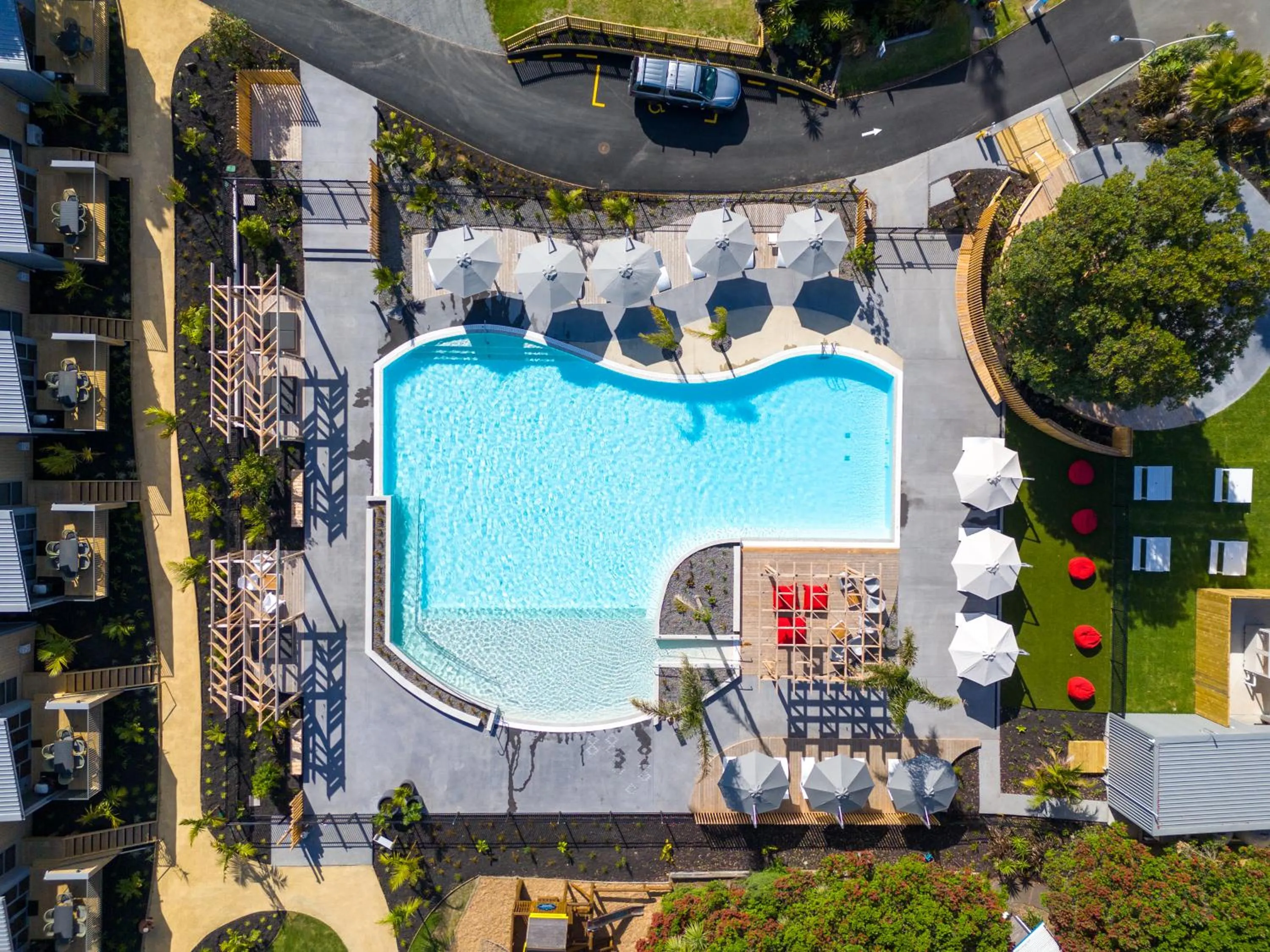 Pool view in Tasman Holiday Parks - Papamoa Beach