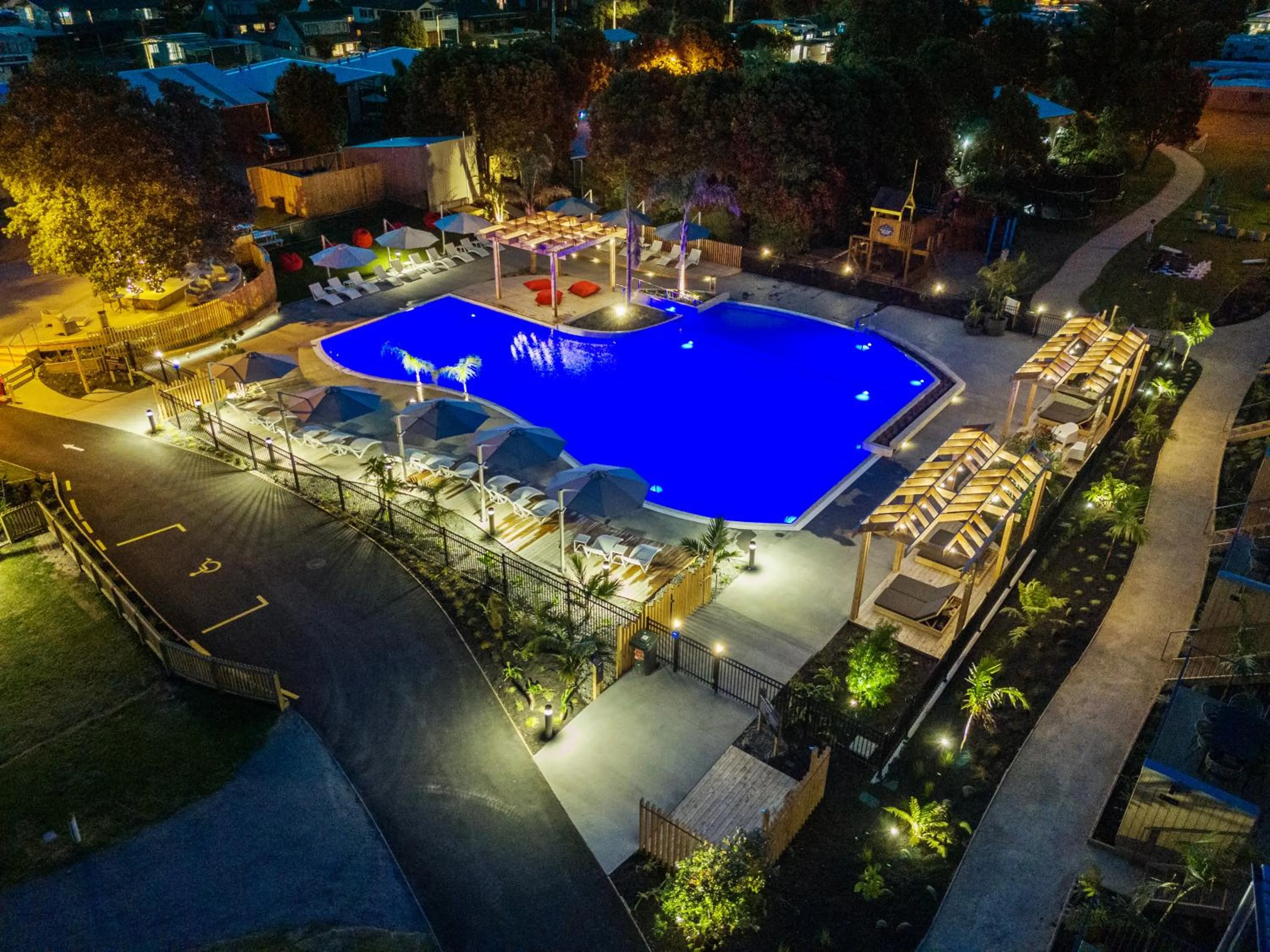 Pool view in Tasman Holiday Parks - Papamoa Beach