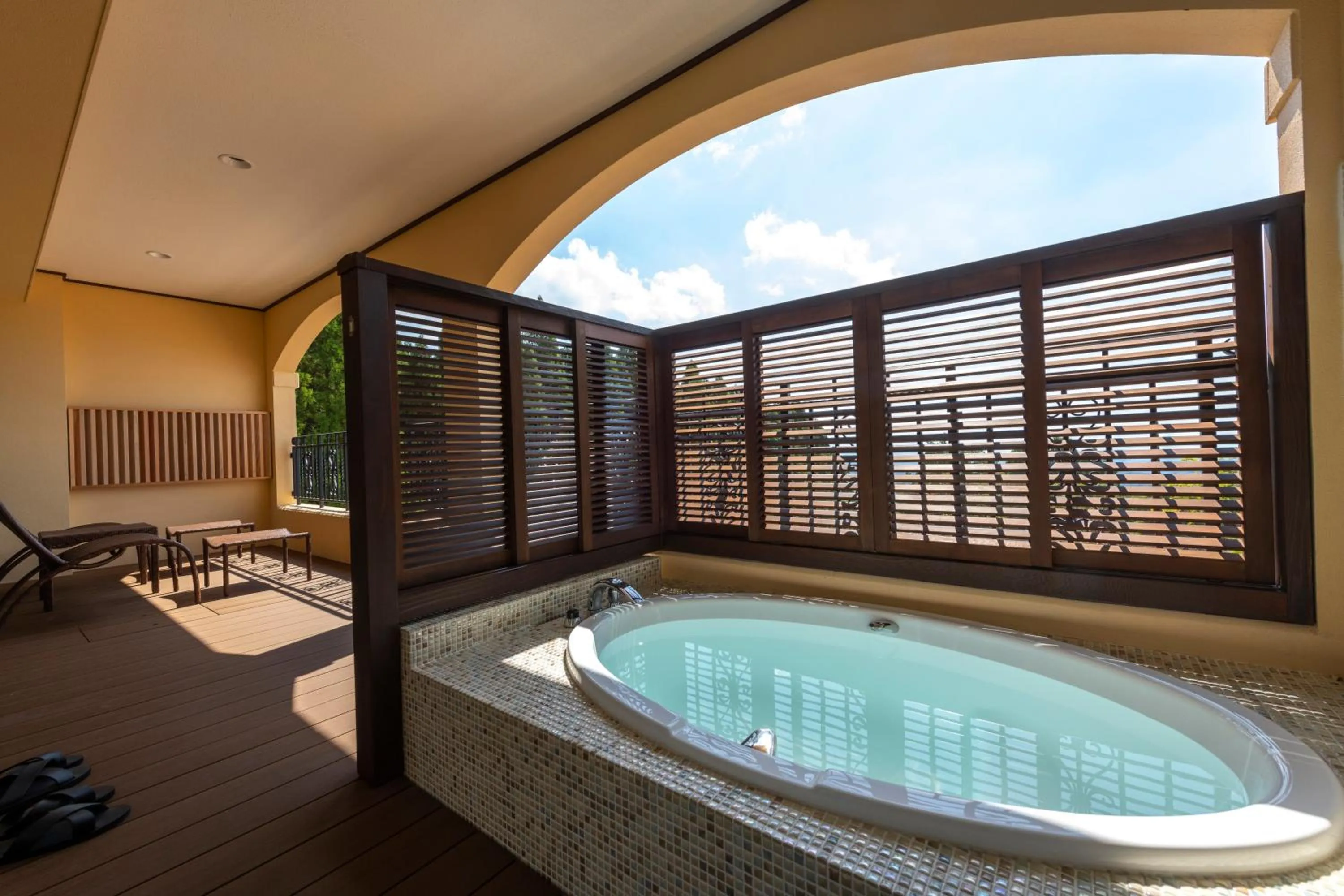 Open Air Bath in La Vista Kirishima Hills