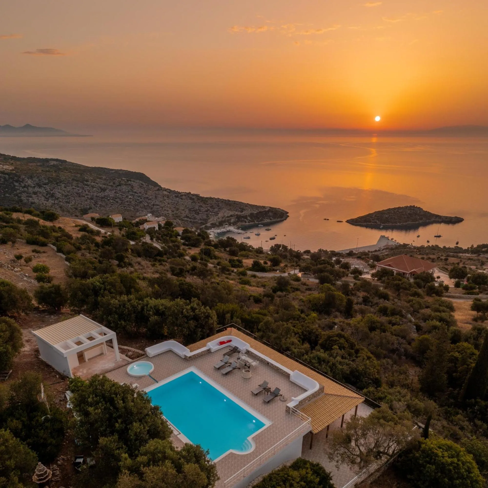 Bird's eye view in Armyra Villas - Apartments with Sea Views & Shared Pool
