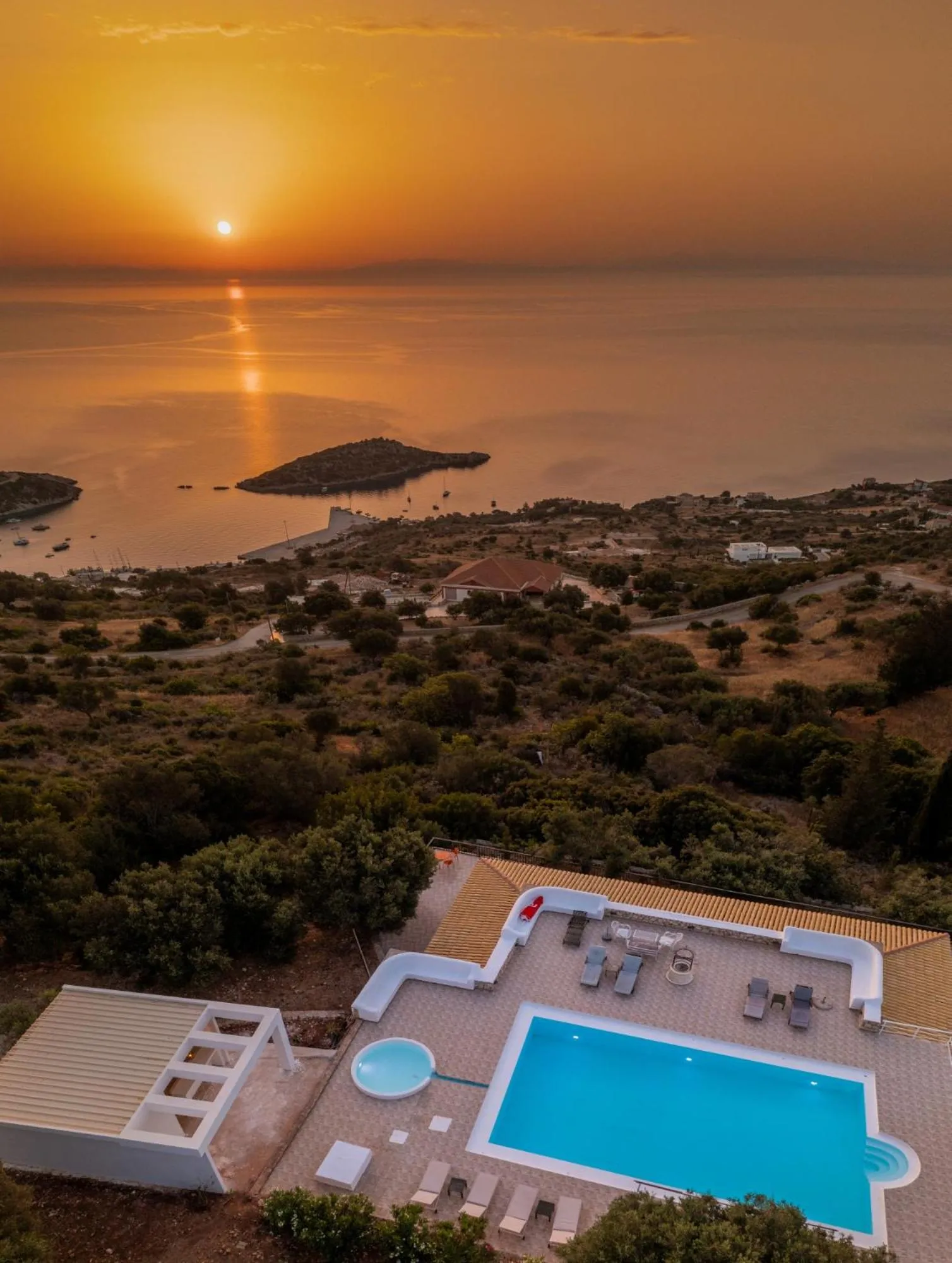 Bird's eye view in Armyra Villas - Apartments with Sea Views & Shared Pool