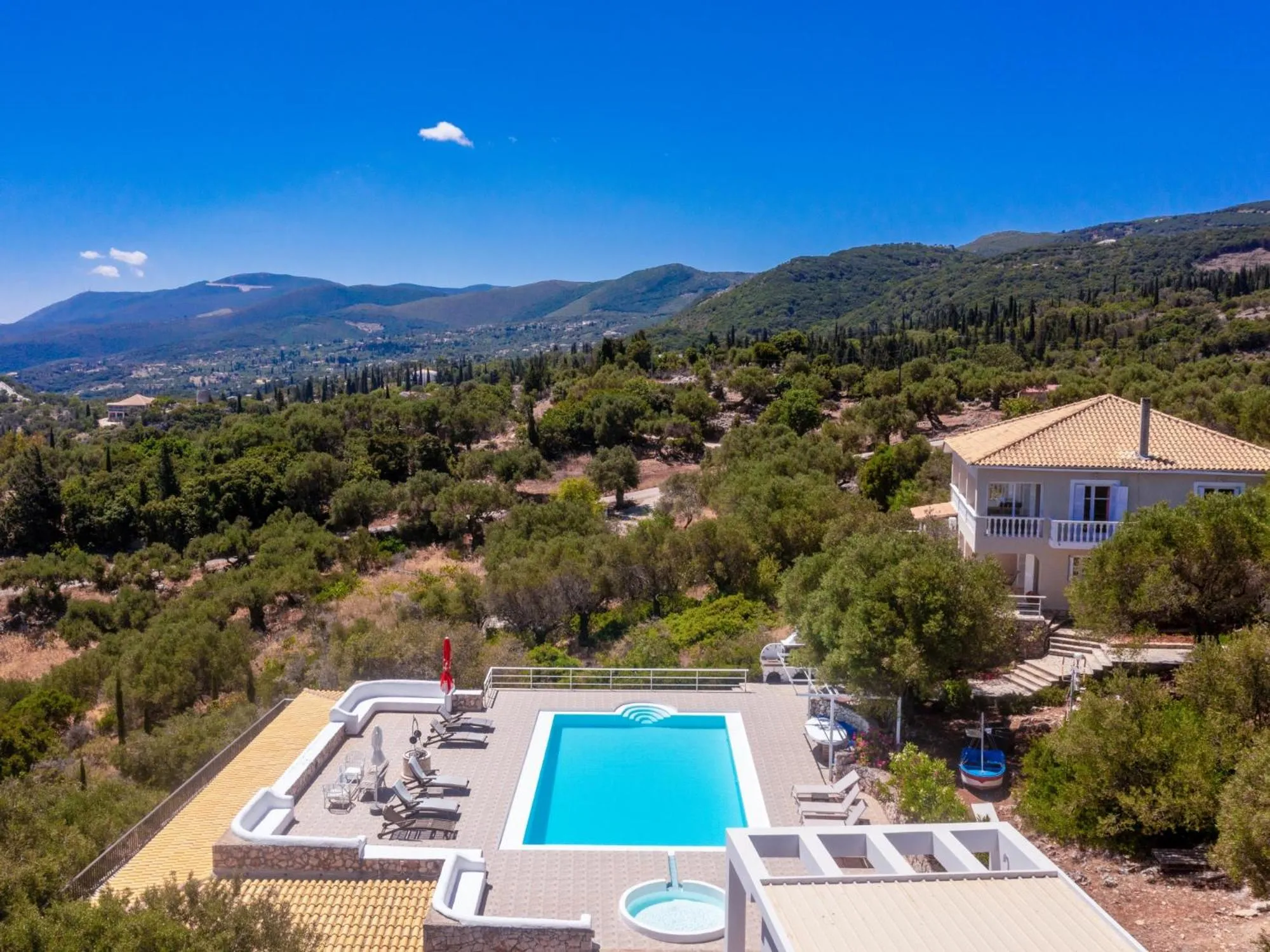 Bird's eye view in Armyra Villas - Apartments with Sea Views & Shared Pool