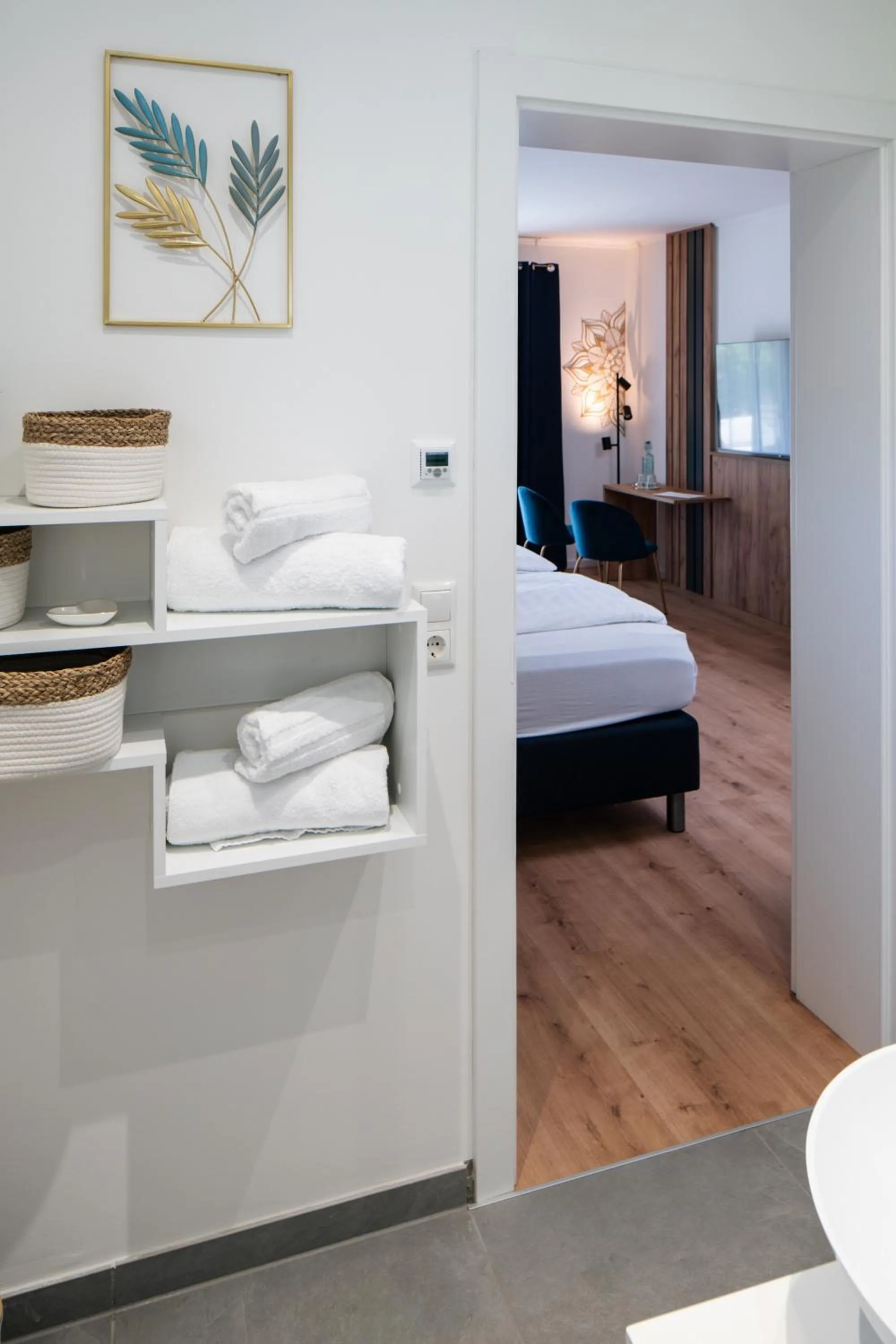 Bathroom, Bed in Pension Auszeit Velden