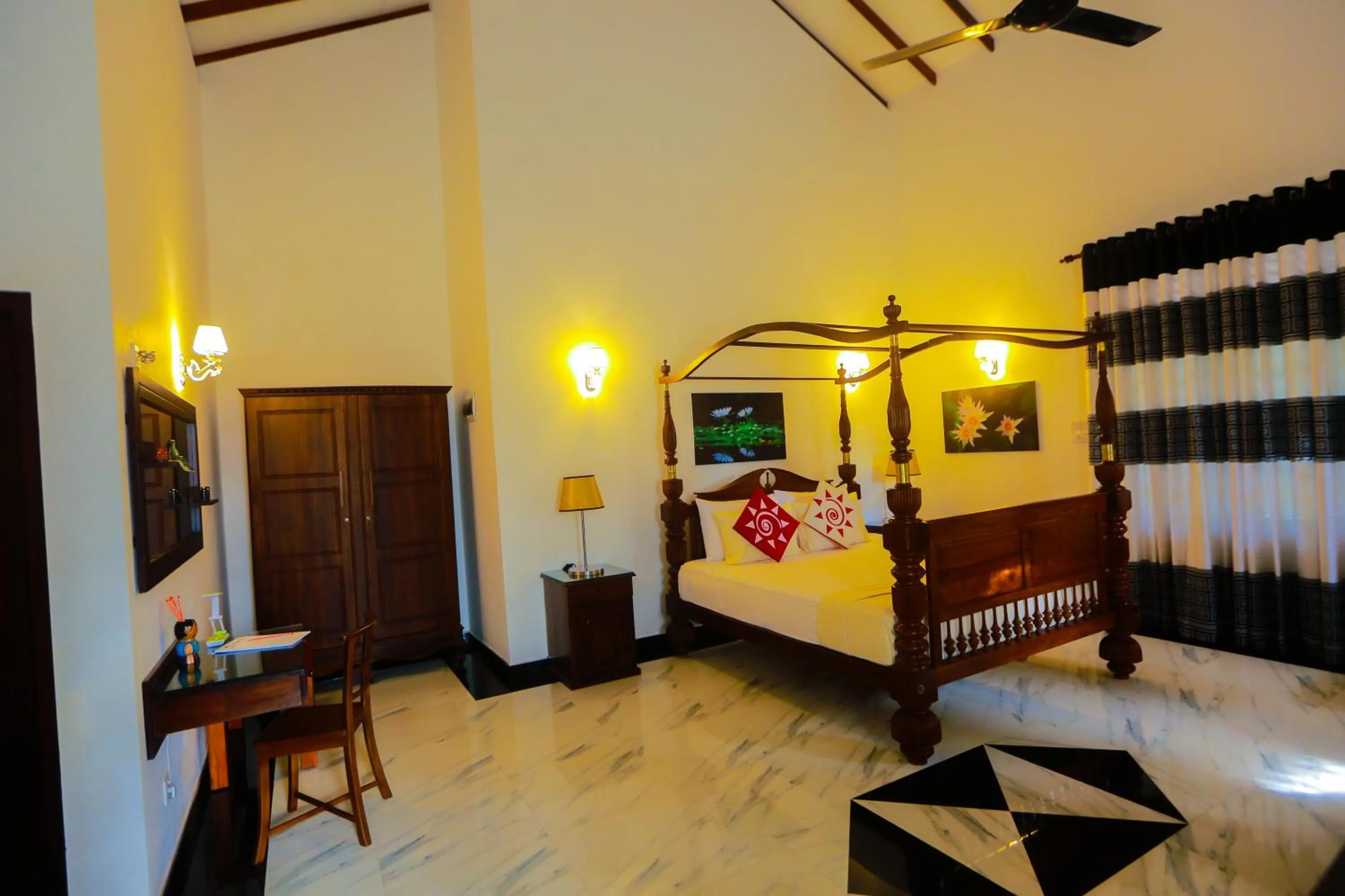 Living room, Bed in SRI LANKAN VILLA