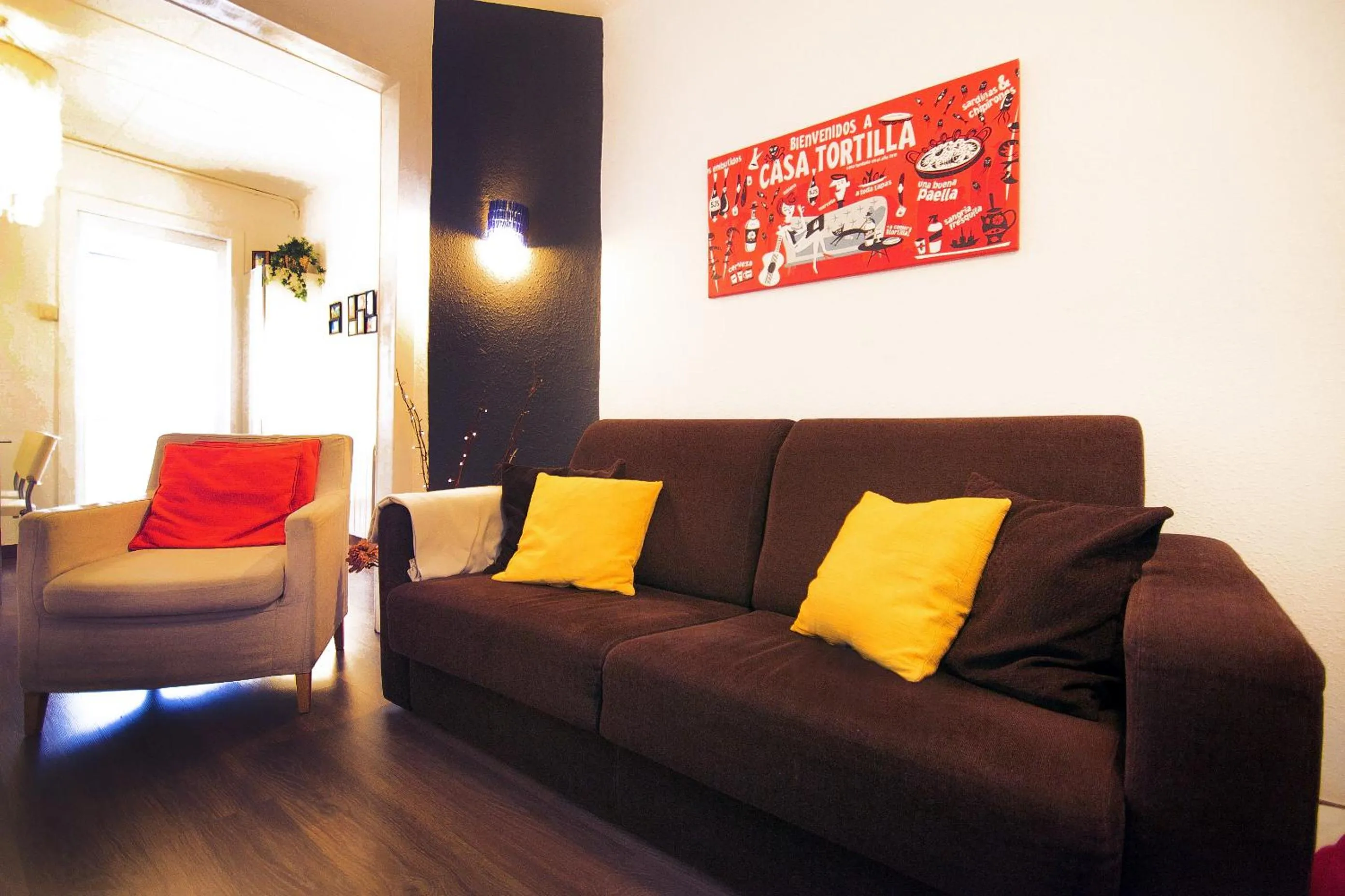 Living room in Casa Tortilla Sagrada Familia