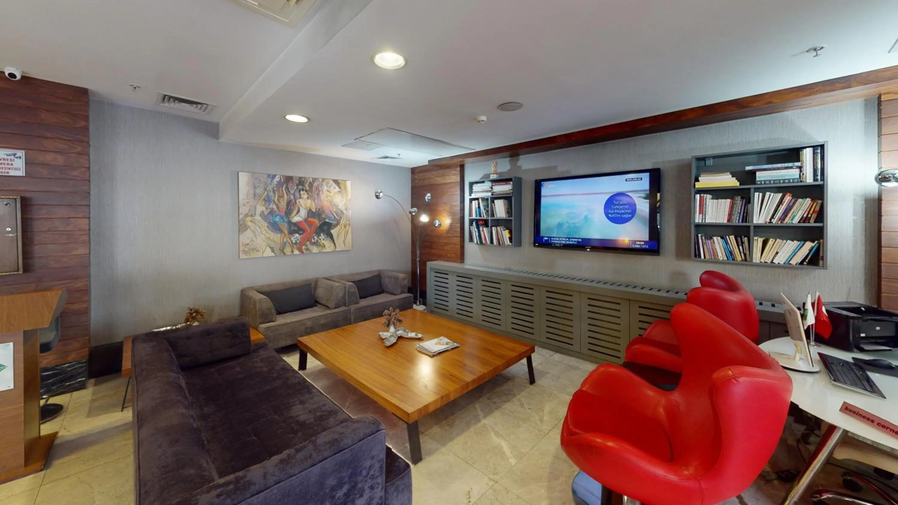 Communal lounge/ TV room in Mimi Hotel Ankara