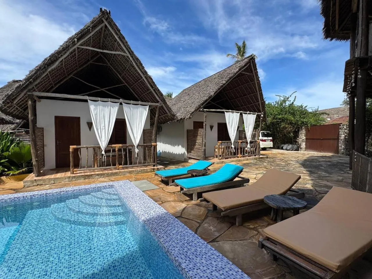 Swimming pool in Bitcoin Beach Hotel Zanzibar