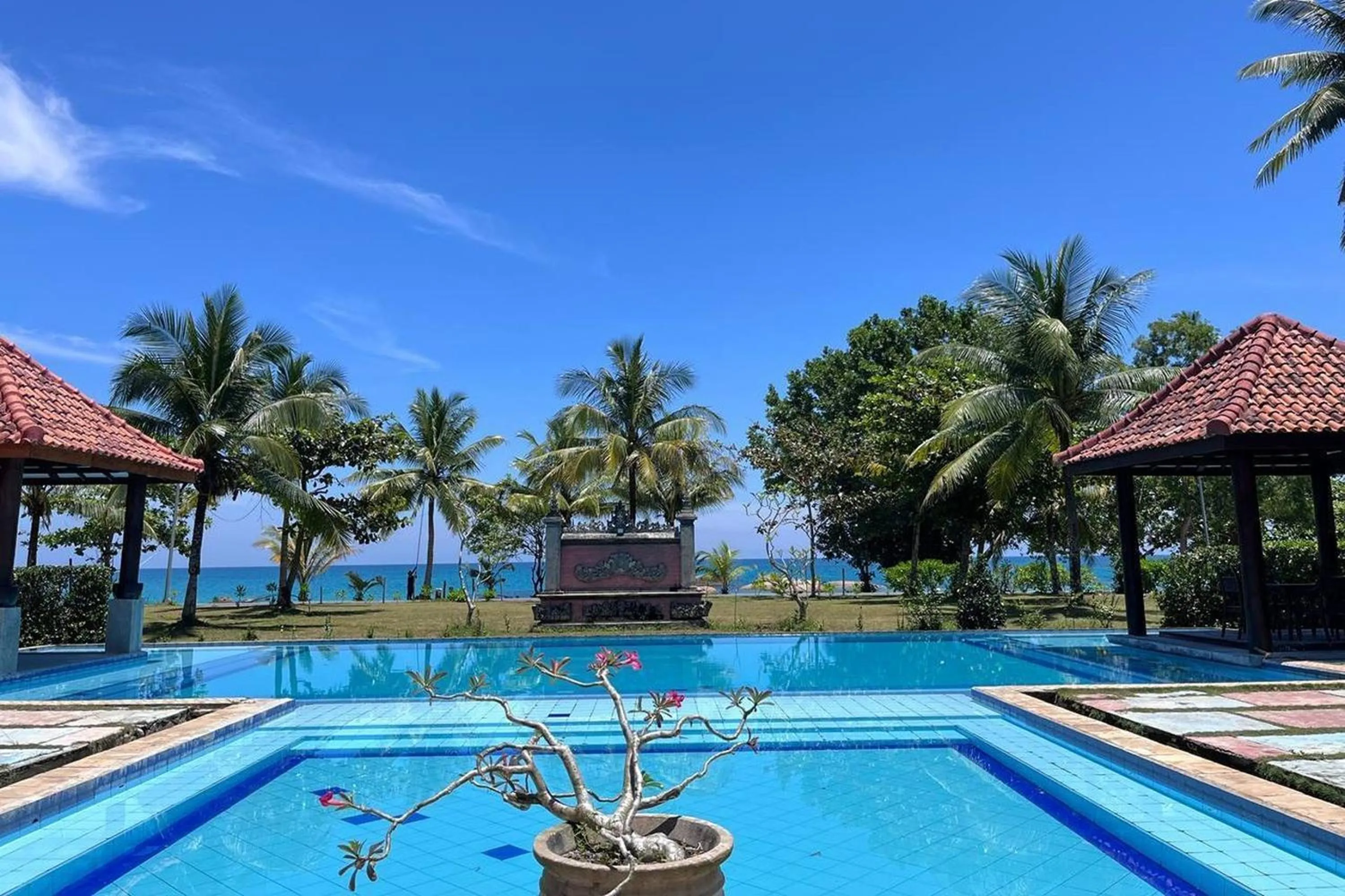 Swimming pool in Beach Rock Resort Belitung
