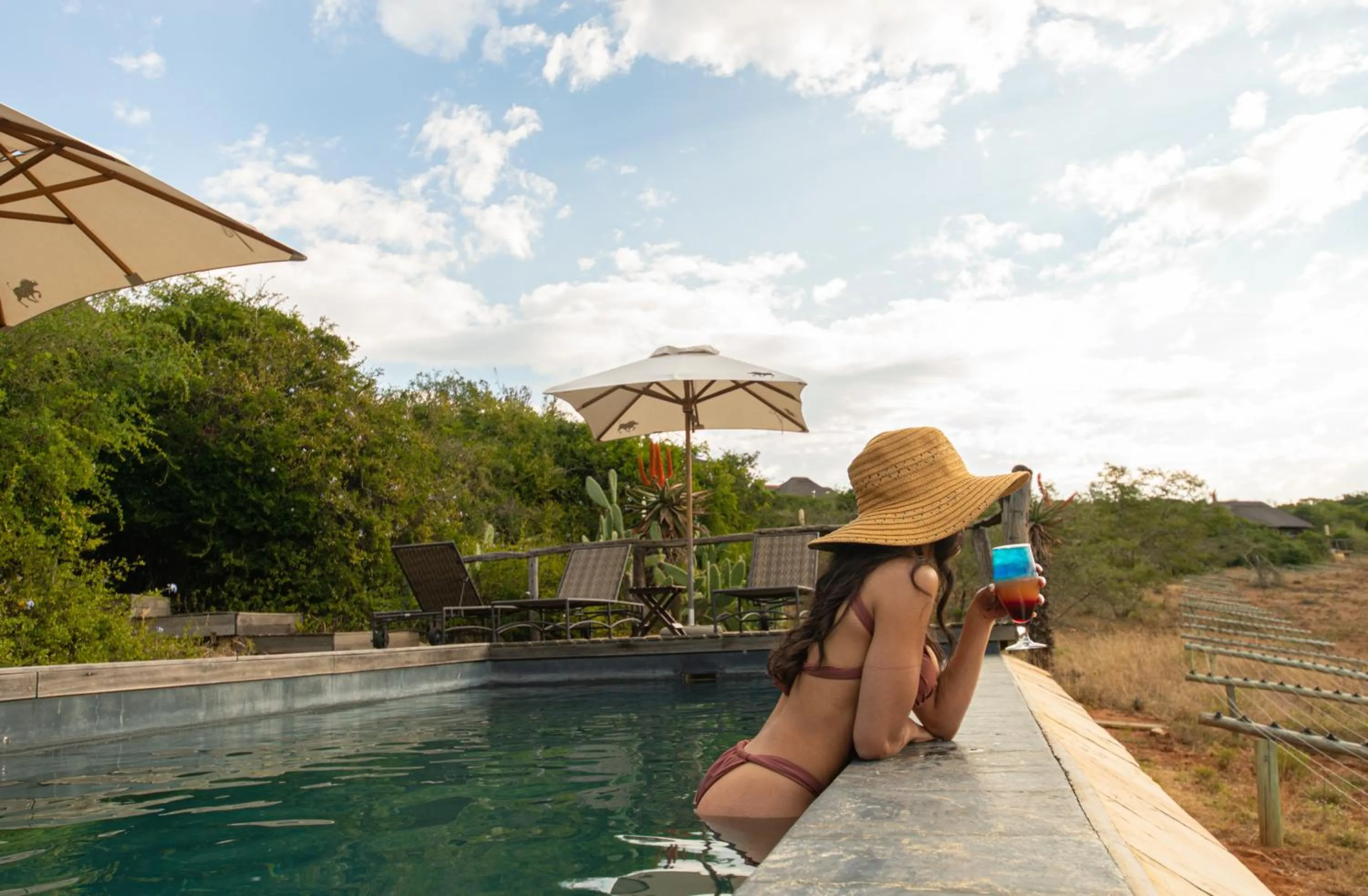 Pool view in Pumba Private Game Reserve