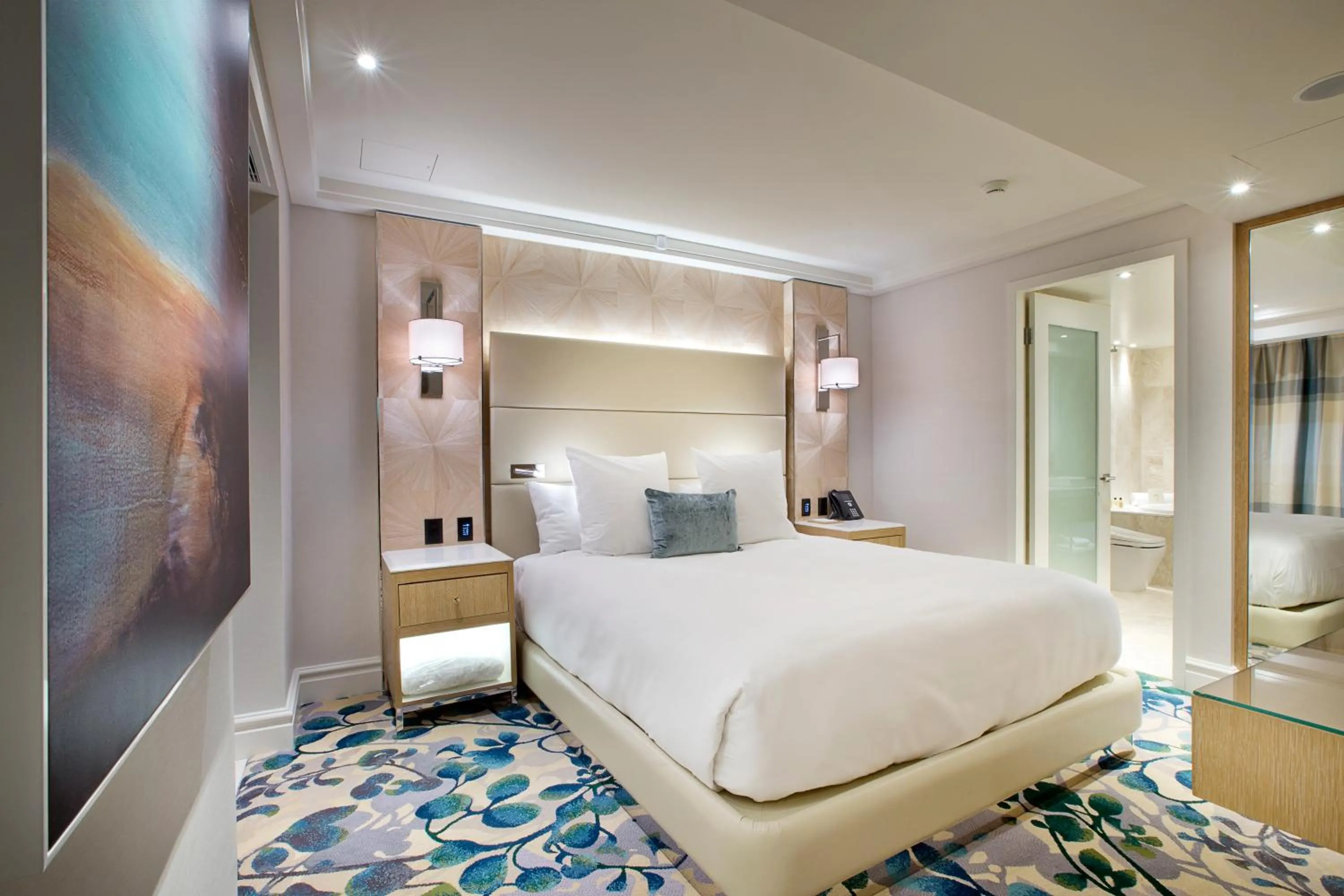 Bathroom, Bed in The Star Grand at The Star Gold Coast