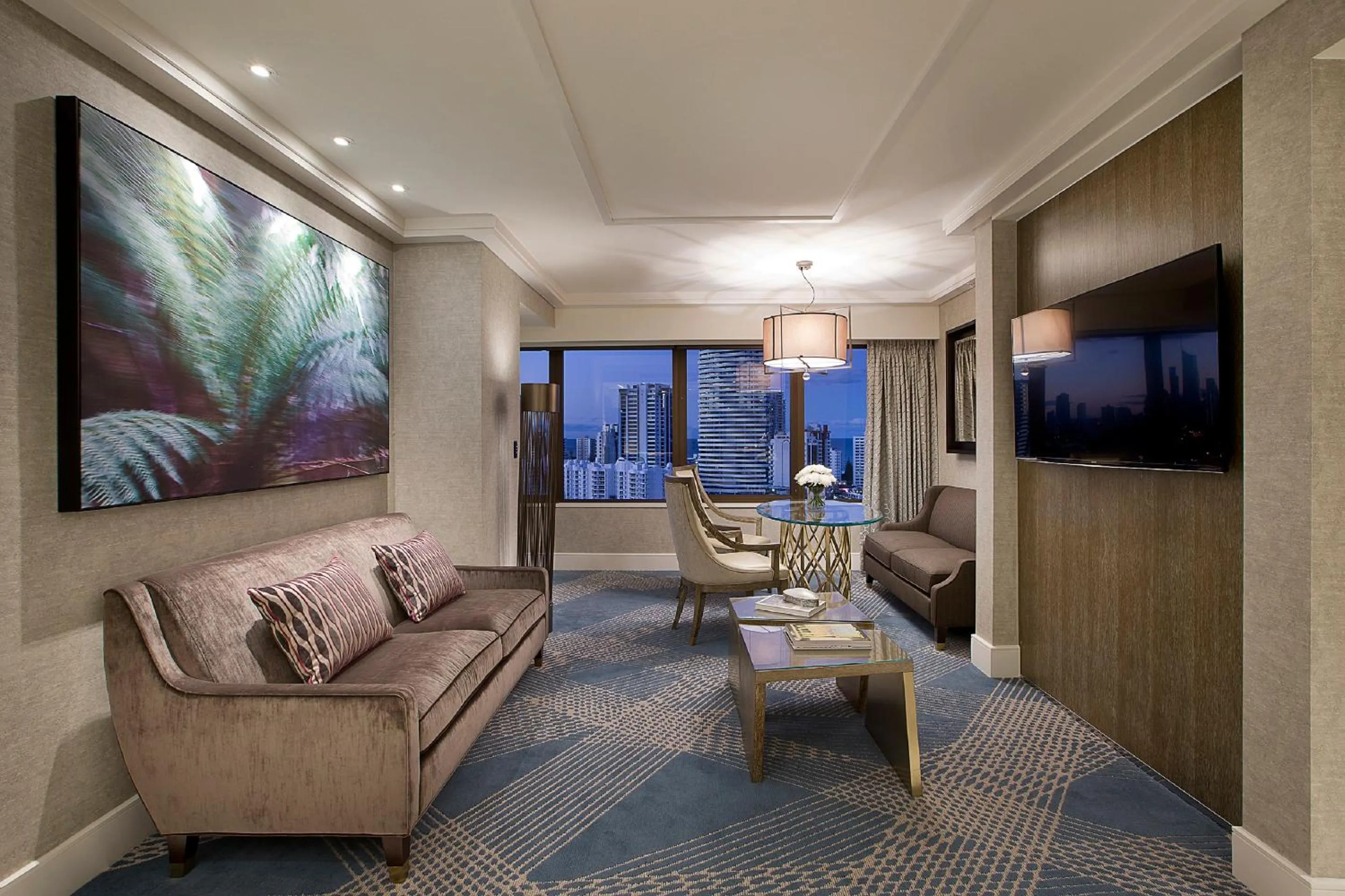 Living room in The Star Grand at The Star Gold Coast