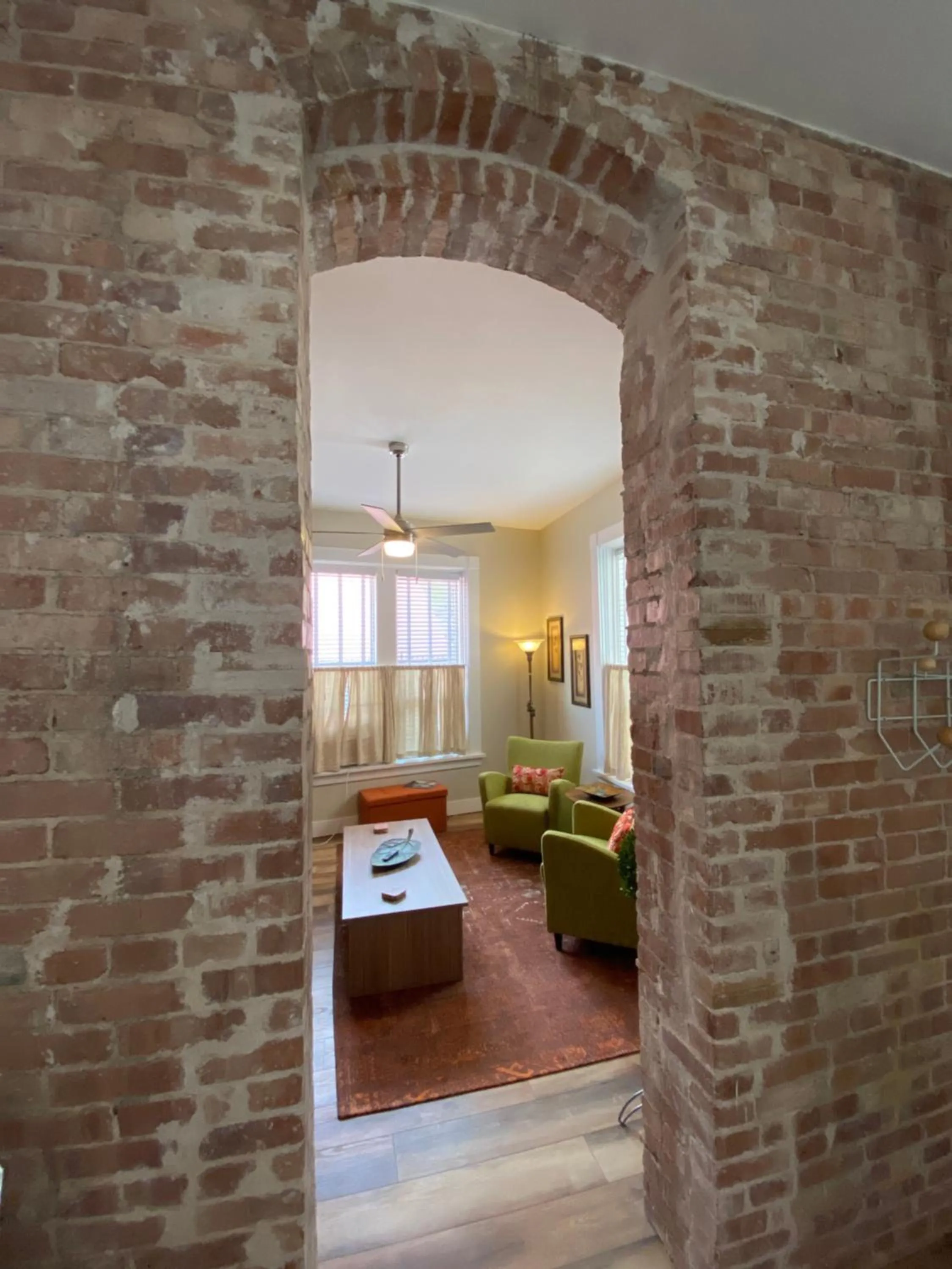 Decorative detail, Bed in Bisbee Brownstone Suites