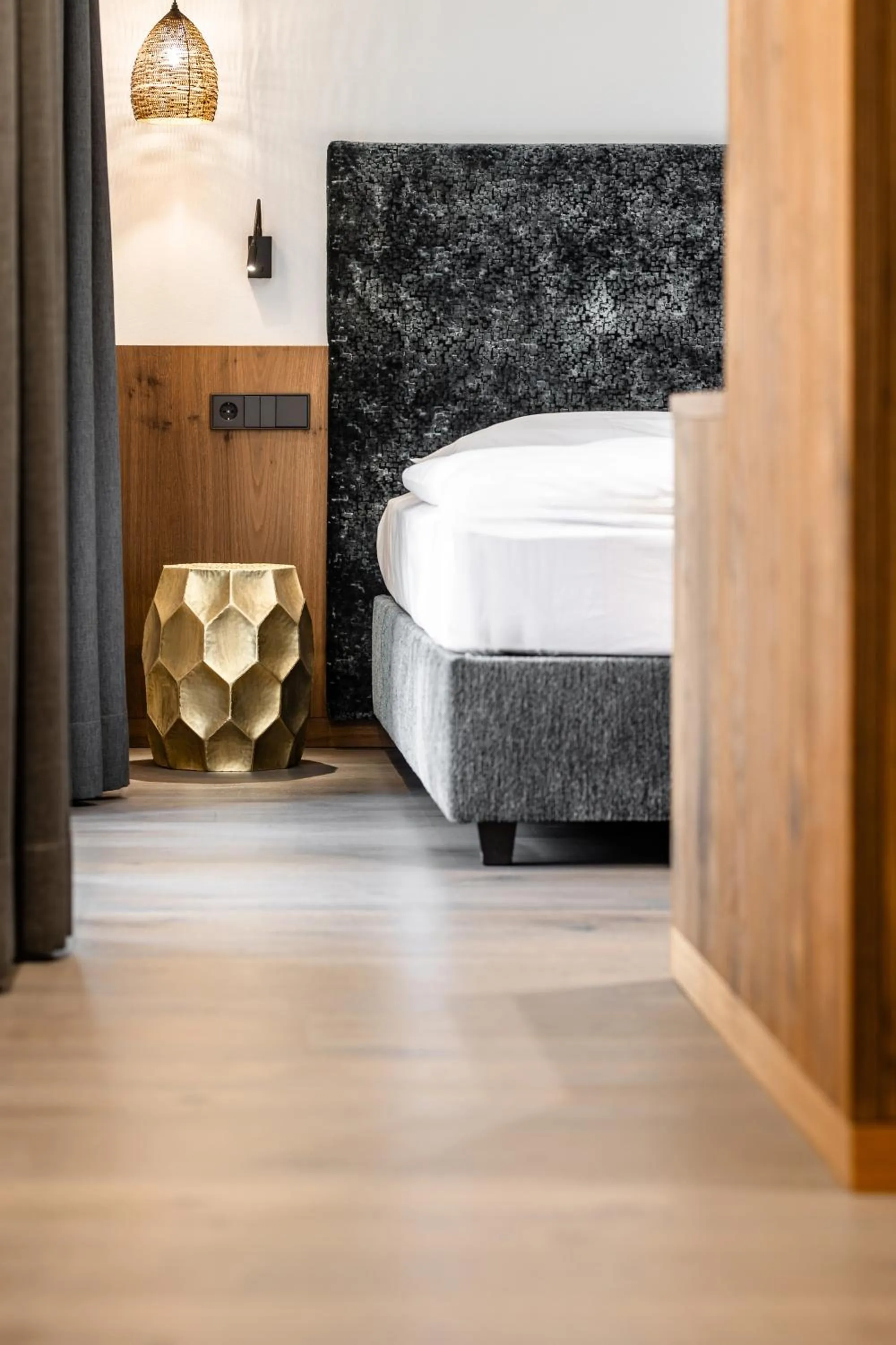 Decorative detail, Bed in Hotel Hell