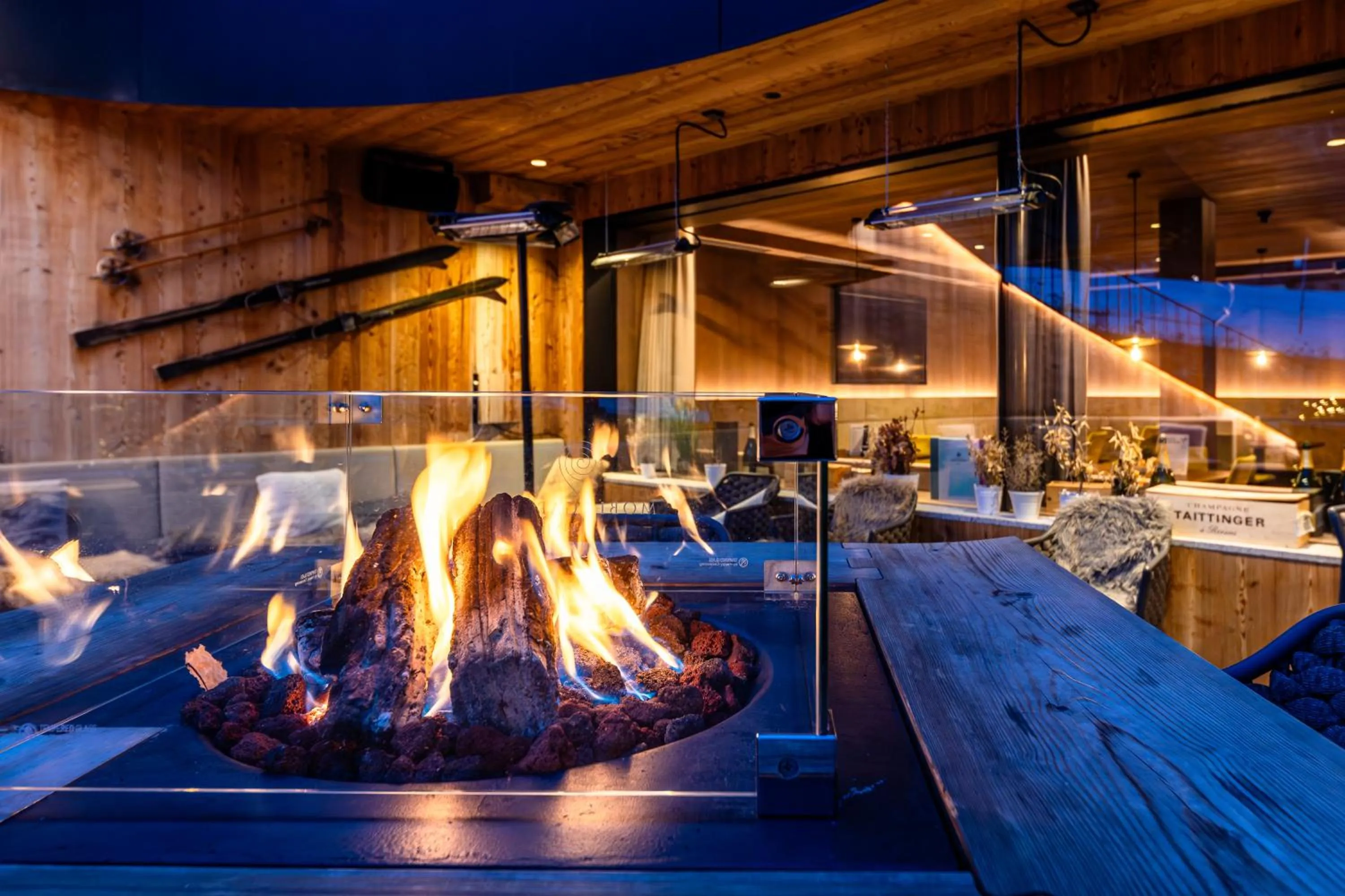 fireplace in Hotel Hell