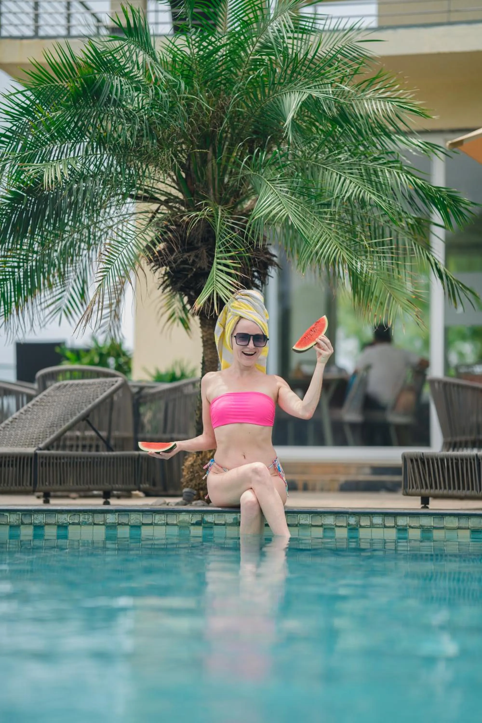 Swimming pool in The Acacia Morjim