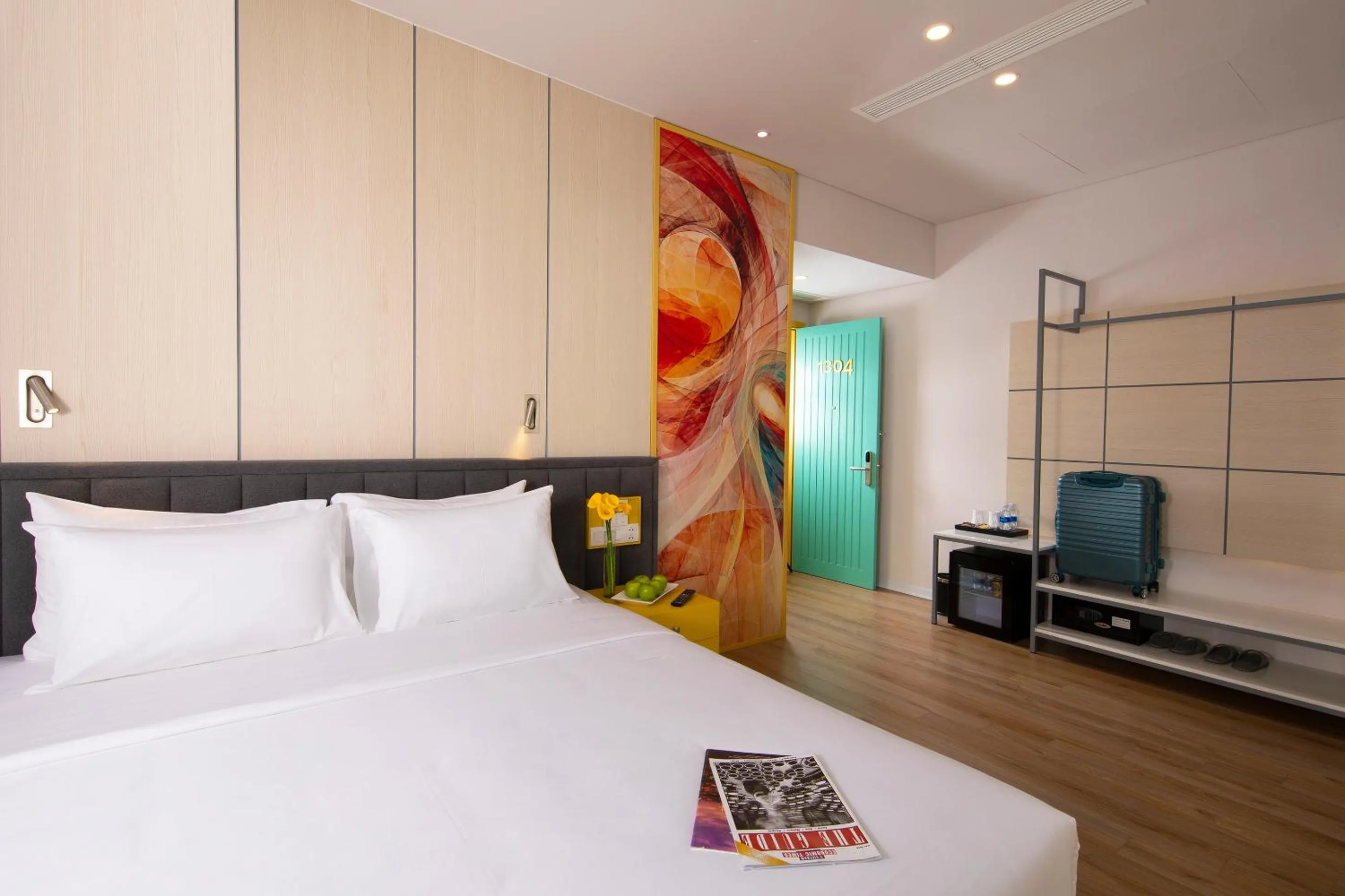 Coffee/tea facilities, Bed in Grand Citiview Da Nang Hotel