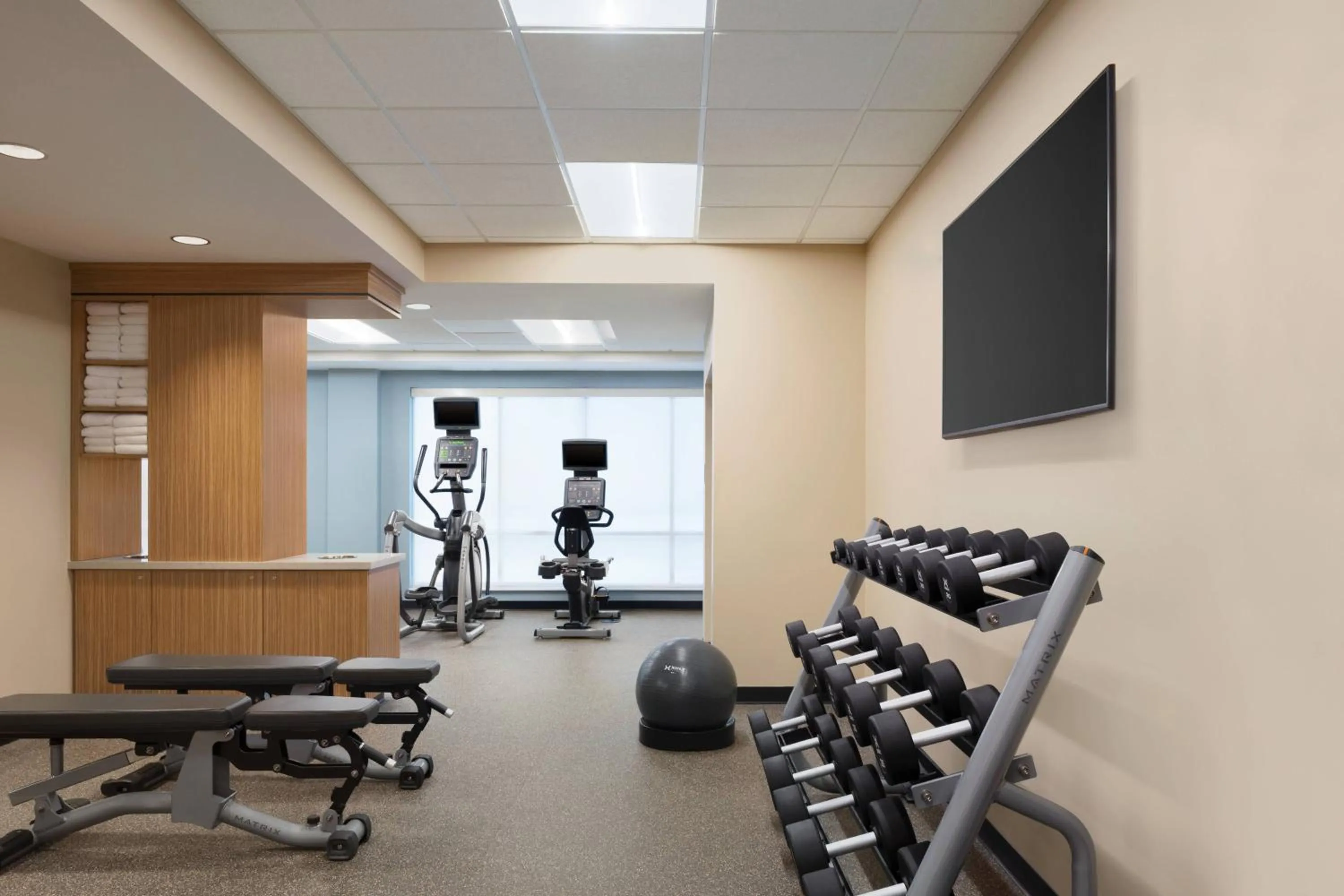 Fitness centre/facilities in TownePlace Suites by Marriott Dubuque Downtown