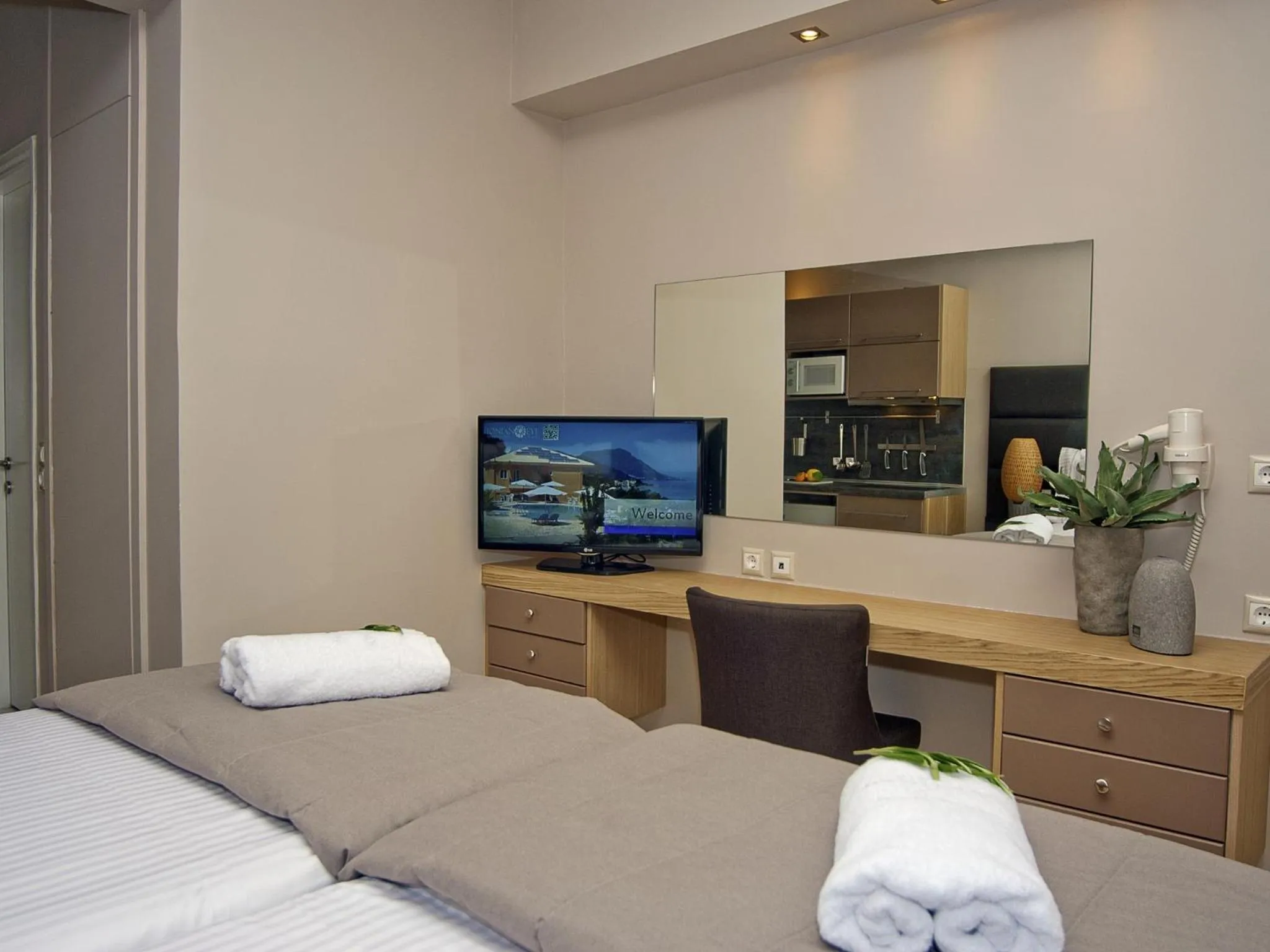 Bed in Ionian Eye Design Studios & Spa