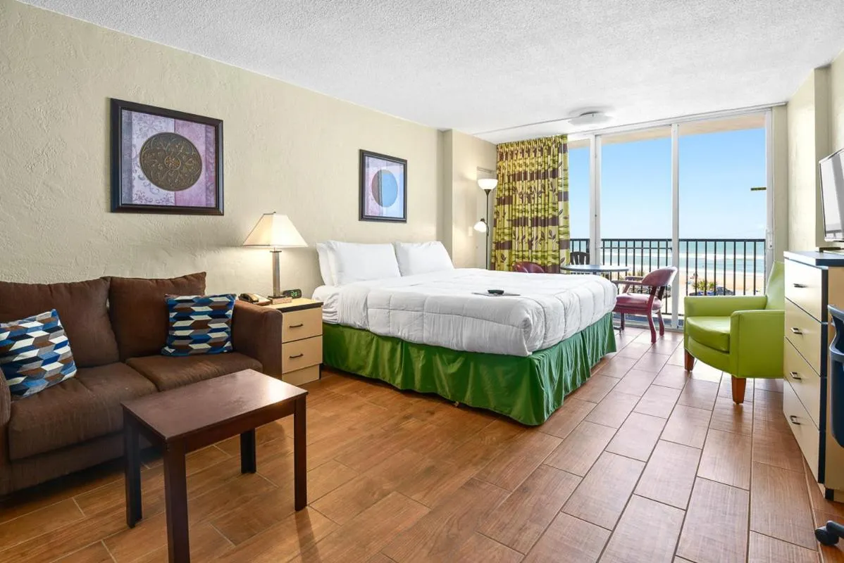 Bed in Cove Motel Oceanfront