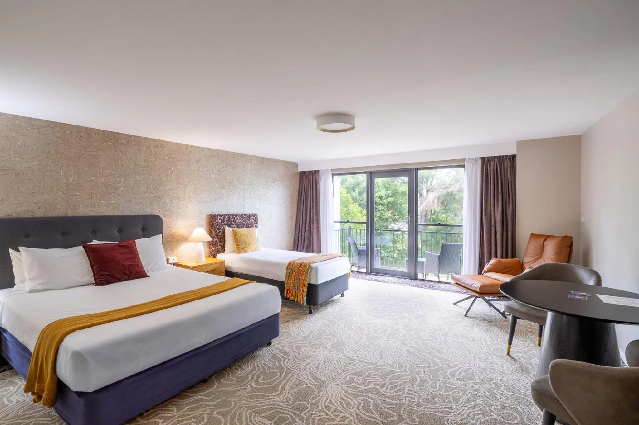 Photo of the whole room, Bed in Mandala Signature Berry