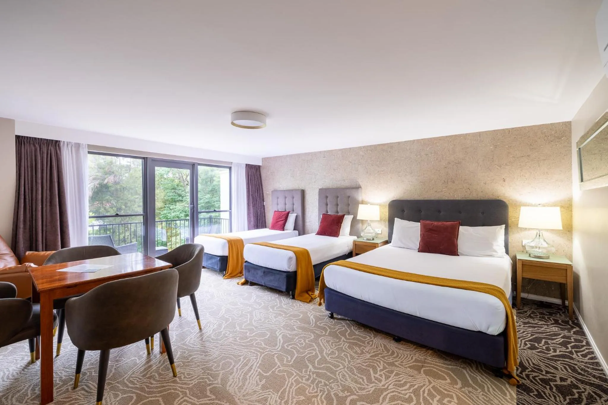 Photo of the whole room, Bed in Mandala Signature Berry