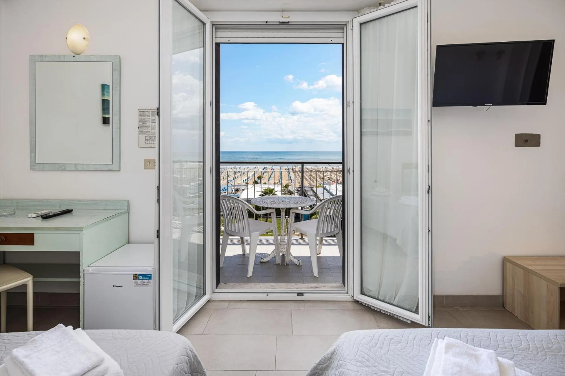 Bed in Hotel Rudy Cervia