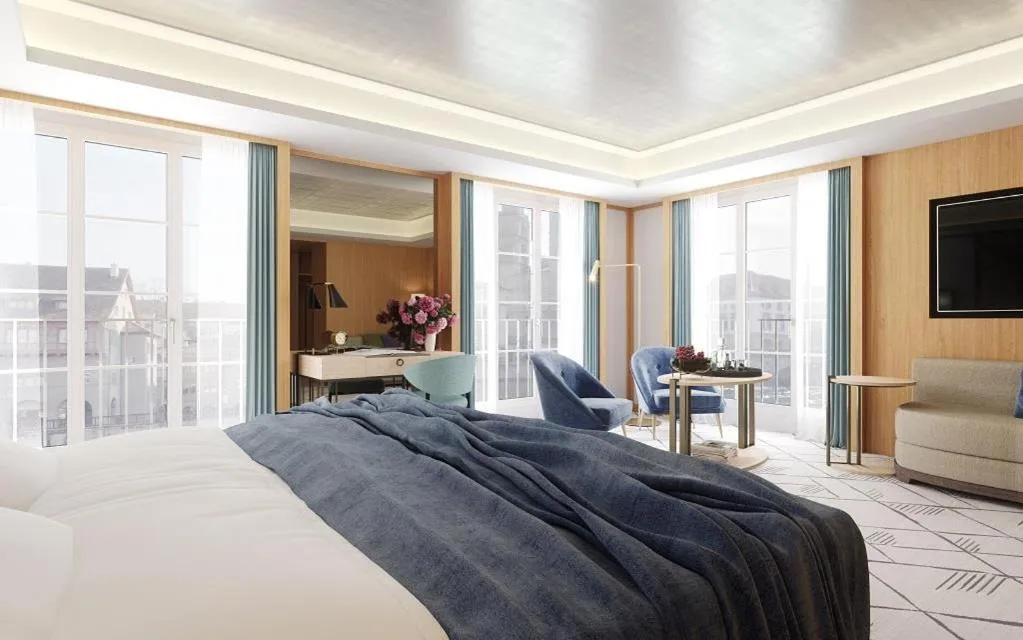 Seating area, Bed in Storchen Zürich - Lifestyle Boutique Hotel