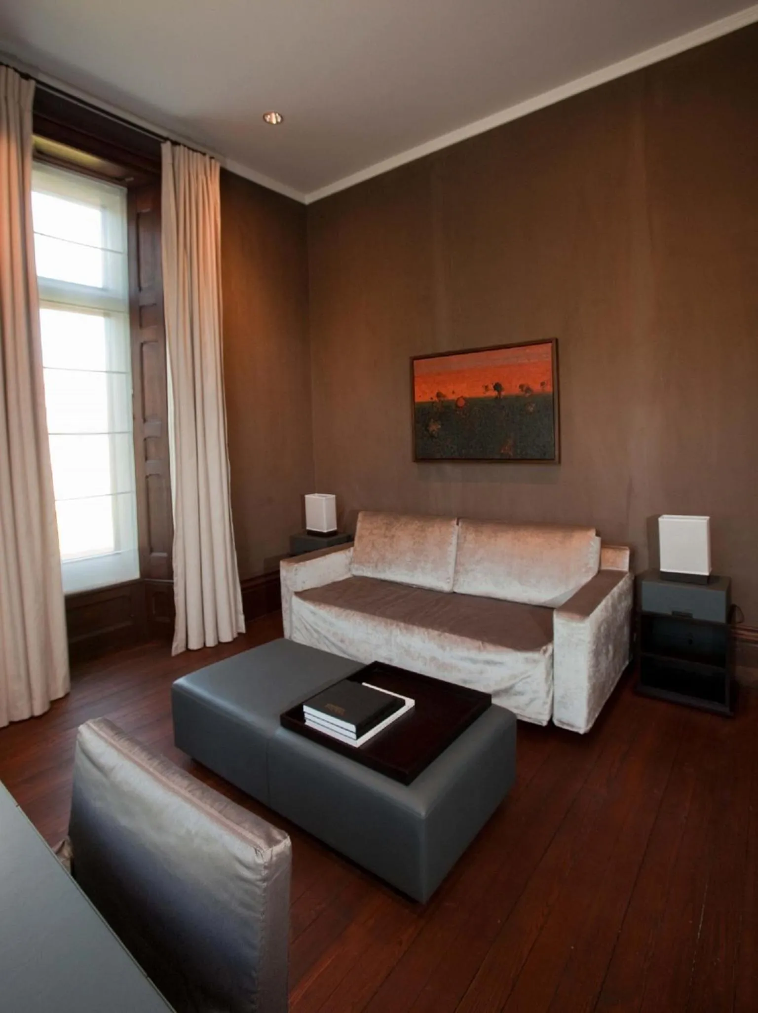 Communal lounge/ TV room, Bed in Penrhiw Priory