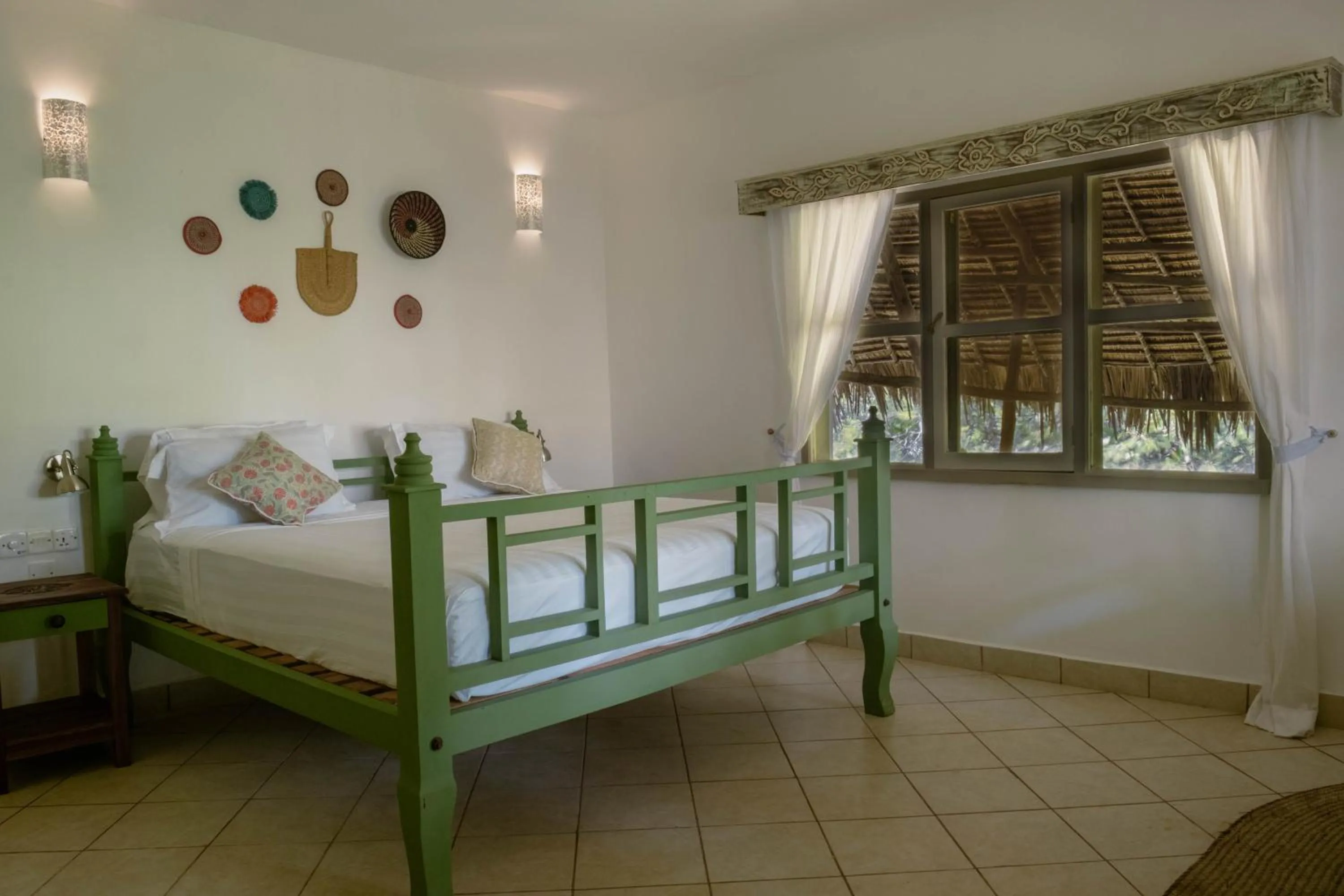 Decorative detail, Bed in Temple Point Resort