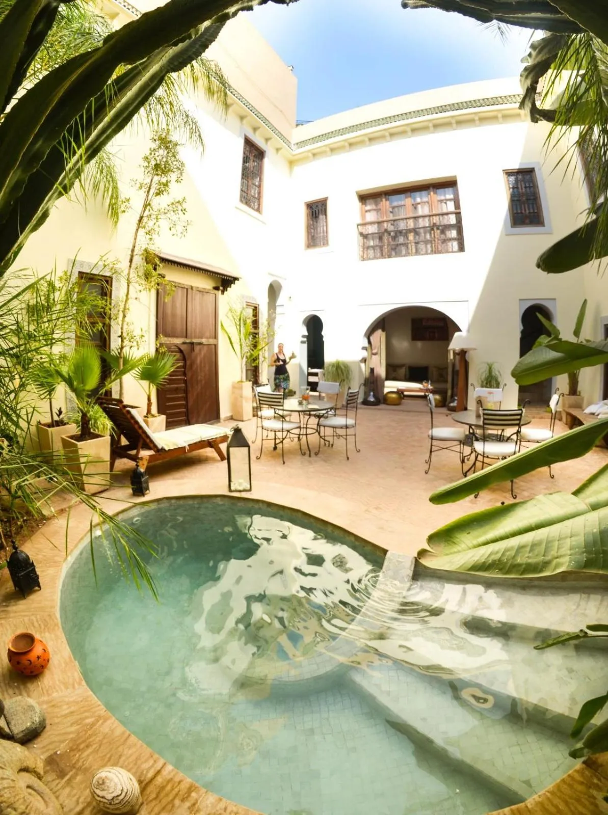 Patio in Riad les Ammonites and Spa