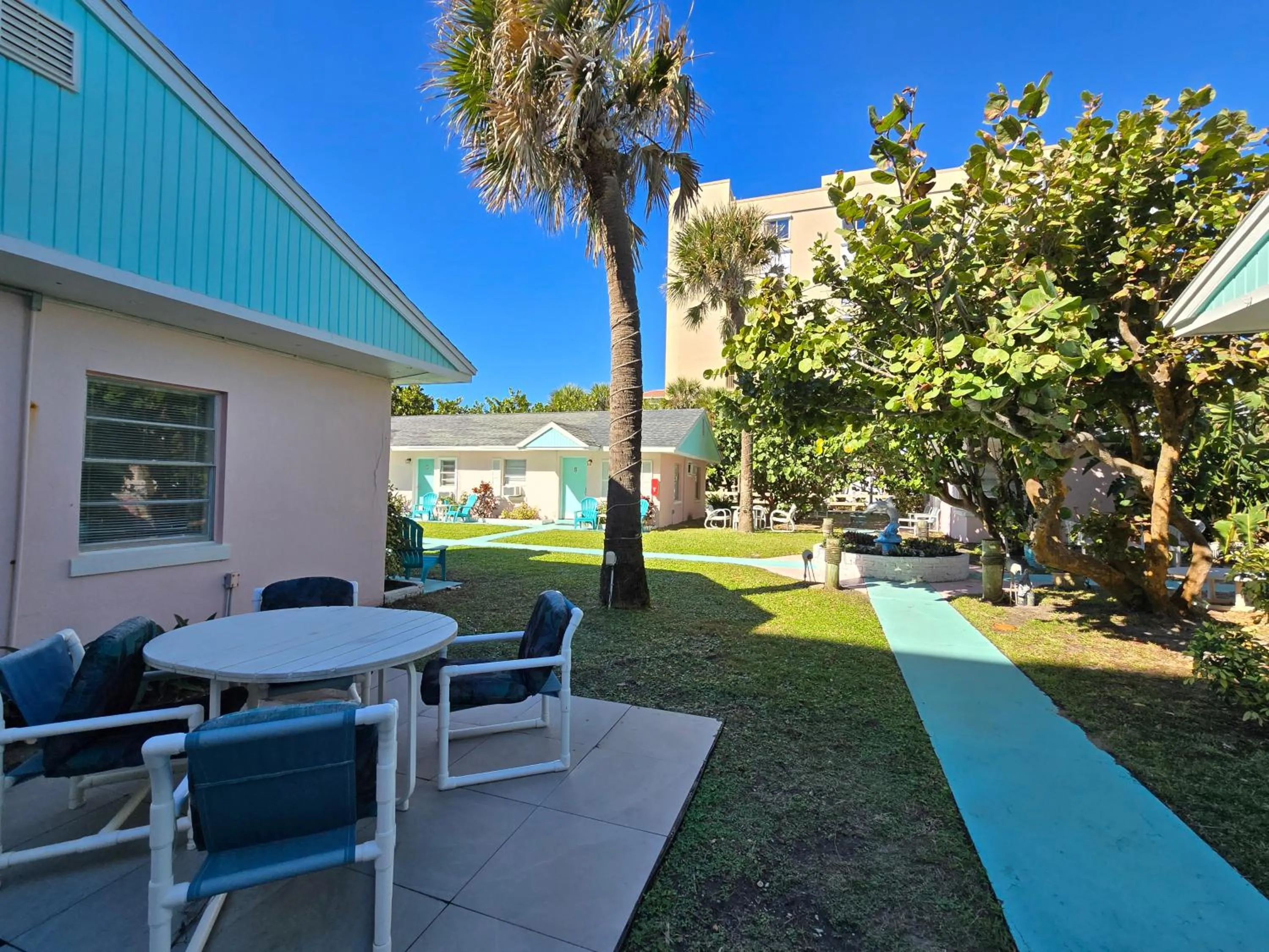 Patio in Oceanfront Sea Scape Motel