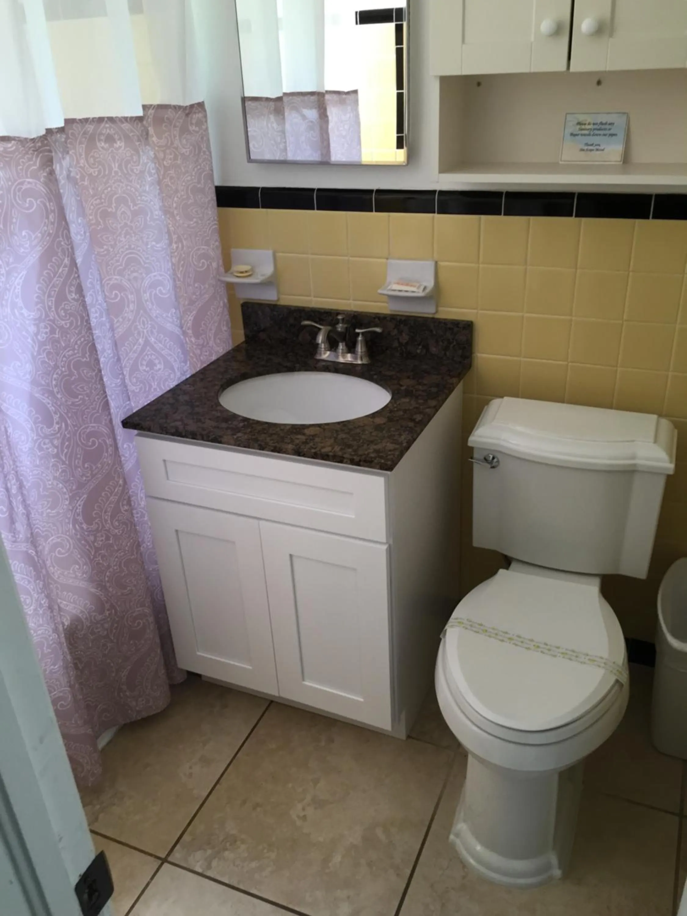 Bathroom in Oceanfront Sea Scape Motel