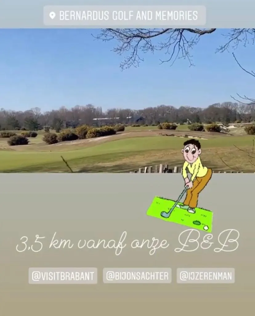 Golfcourse in Bed and Breakfast: 'Bij ons Achter'