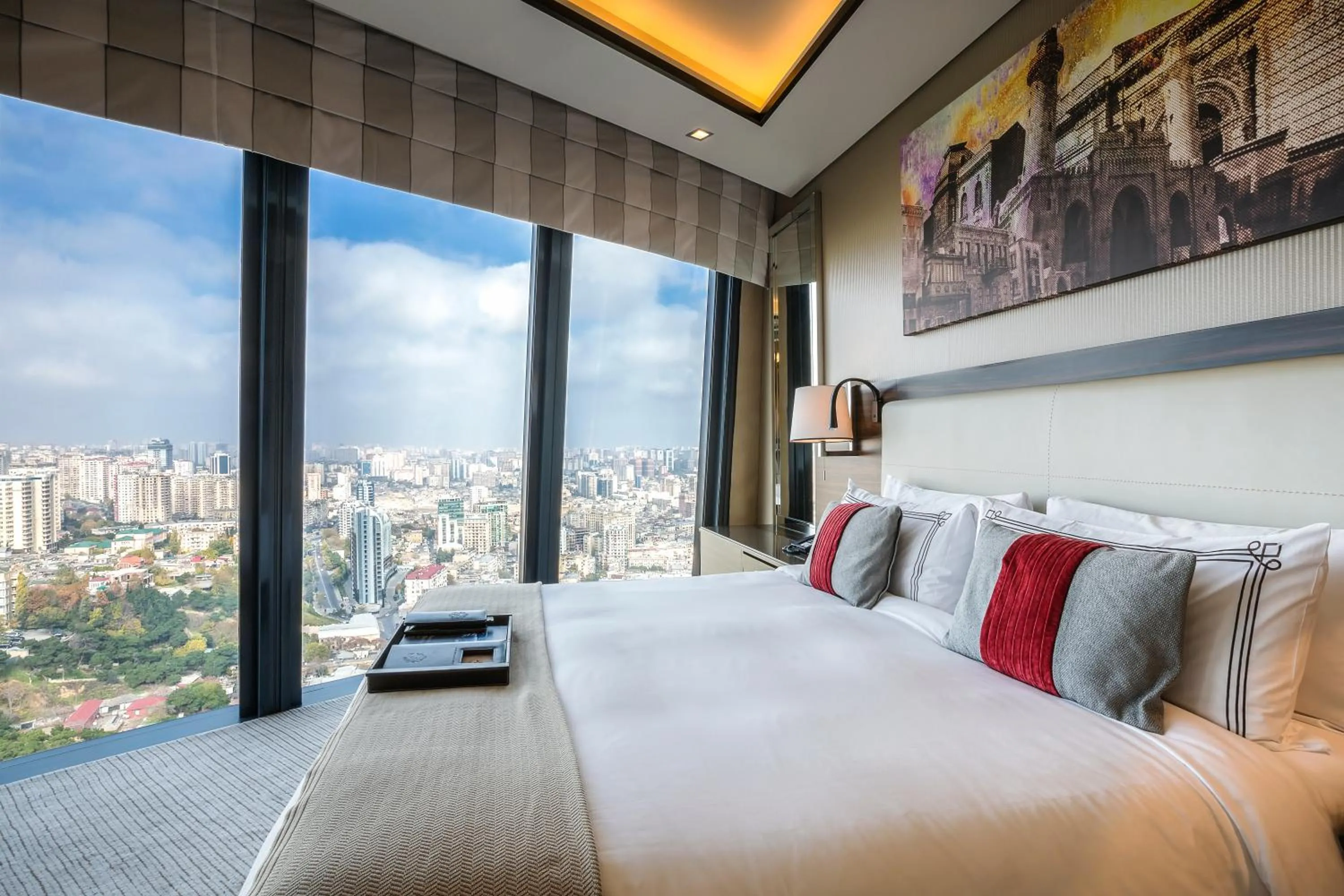 Bed in Fairmont Baku, Flame Towers