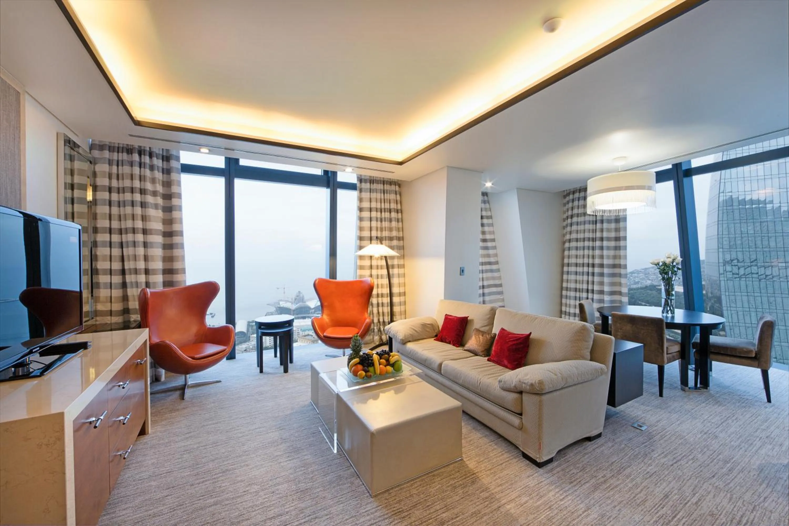 Living room in Fairmont Baku, Flame Towers