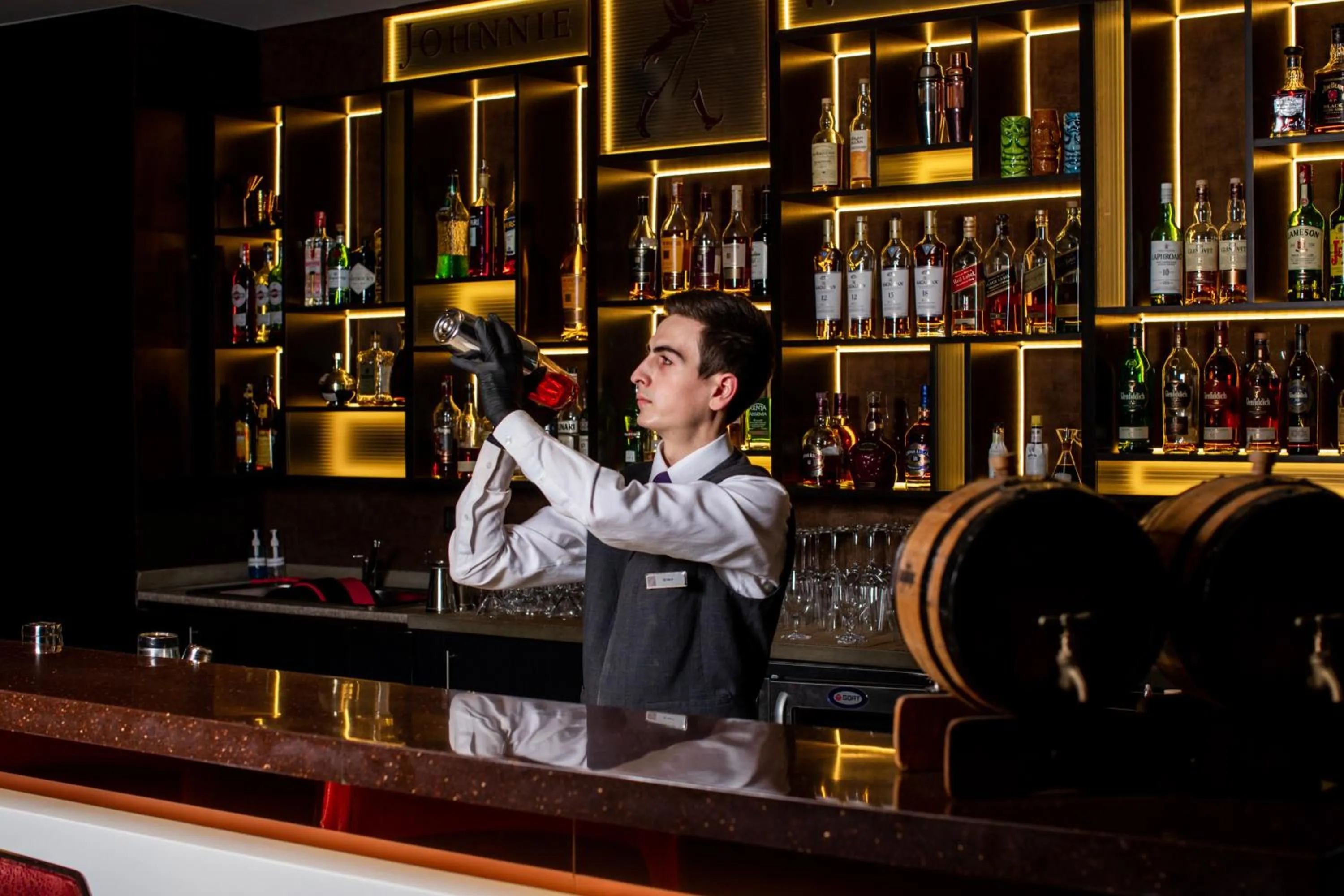 Lounge or bar in Fairmont Baku, Flame Towers