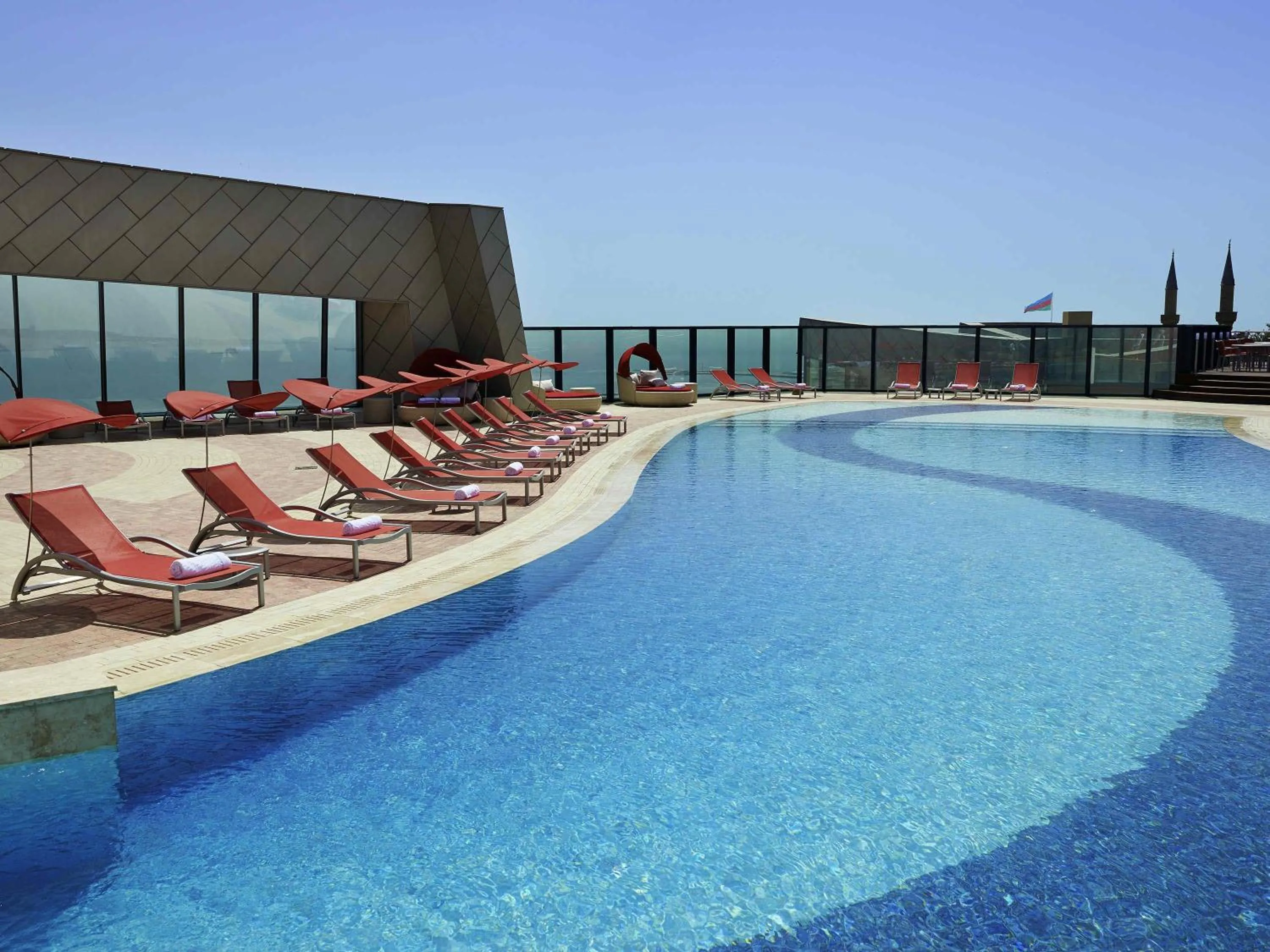 Lounge or bar in Fairmont Baku, Flame Towers