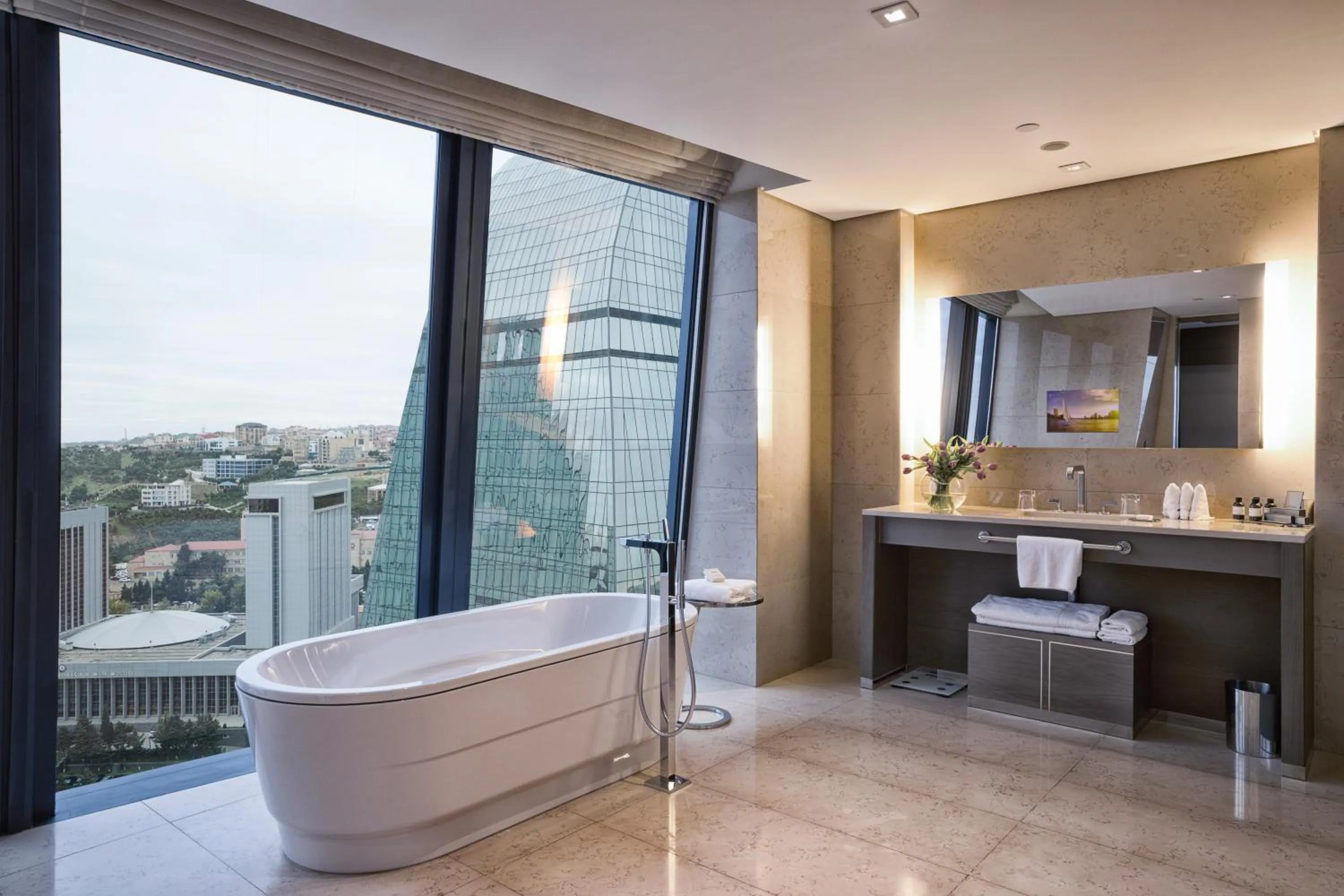 Bathroom in Fairmont Baku, Flame Towers