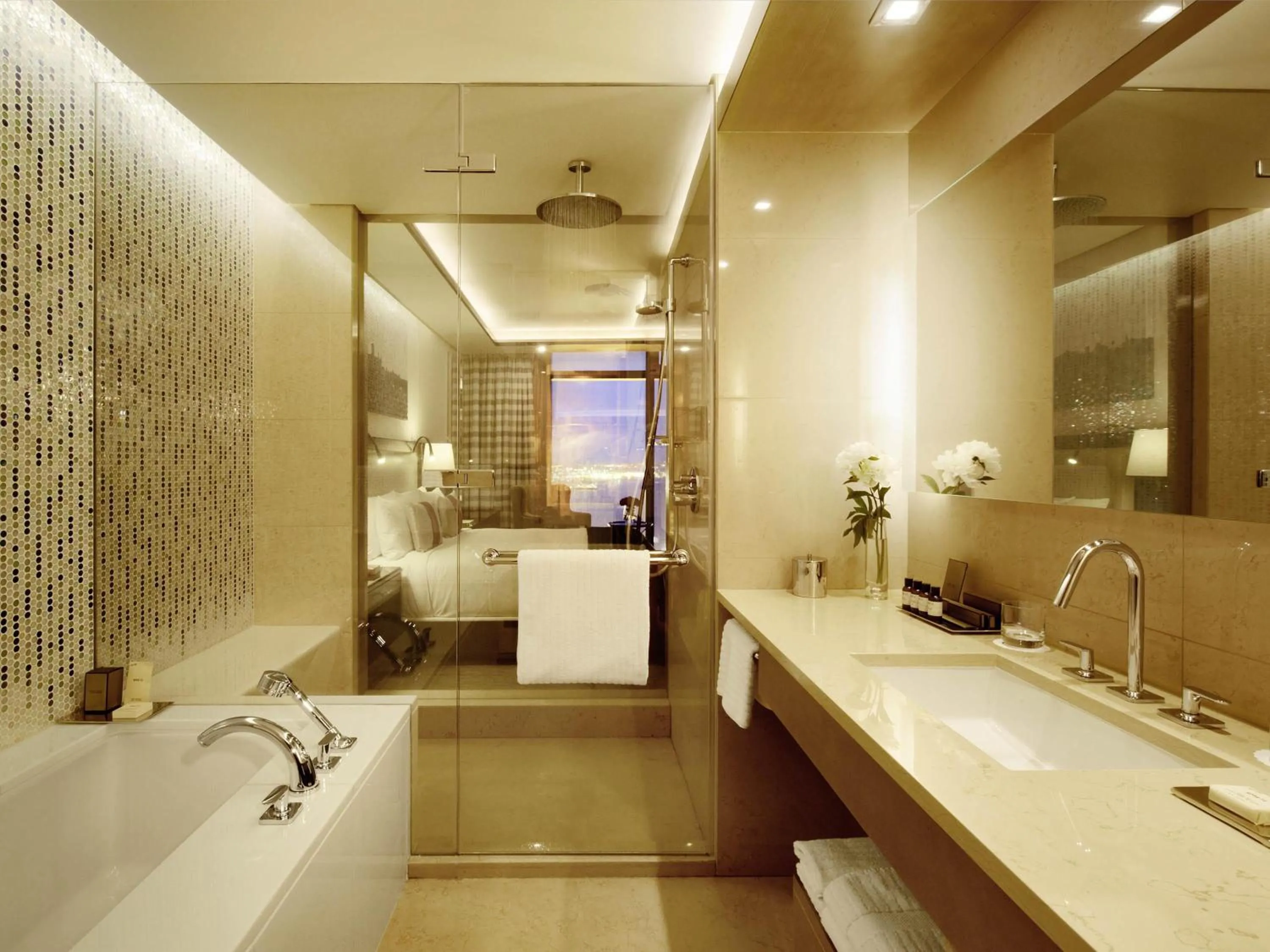 Bedroom, Bed in Fairmont Baku, Flame Towers