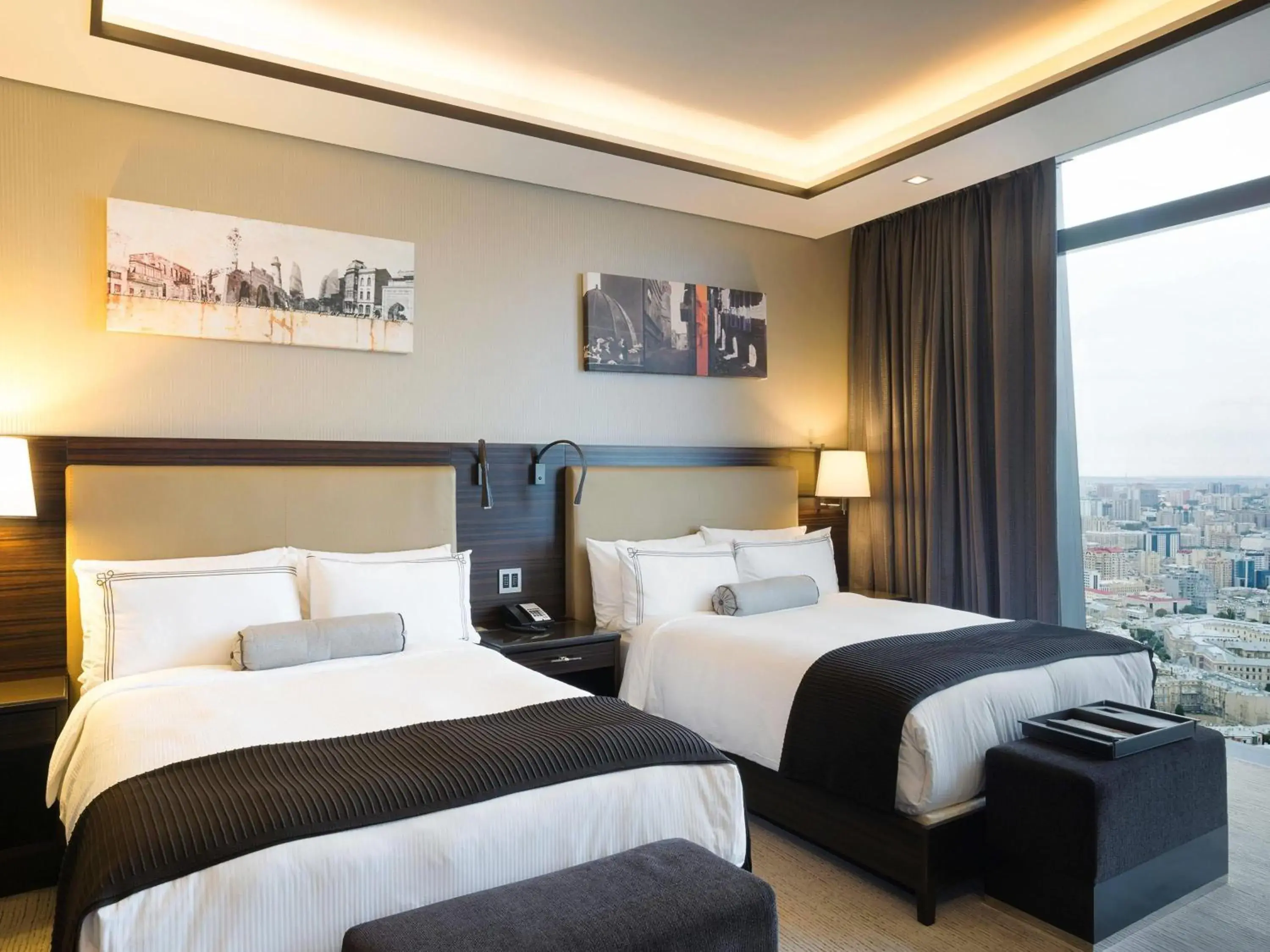 Deluxe Twin Room City View - single occupancy in Fairmont Baku, Flame Towers Deluxe Twin Room City View - single occupancy in Fairmont Baku, Flame Towers