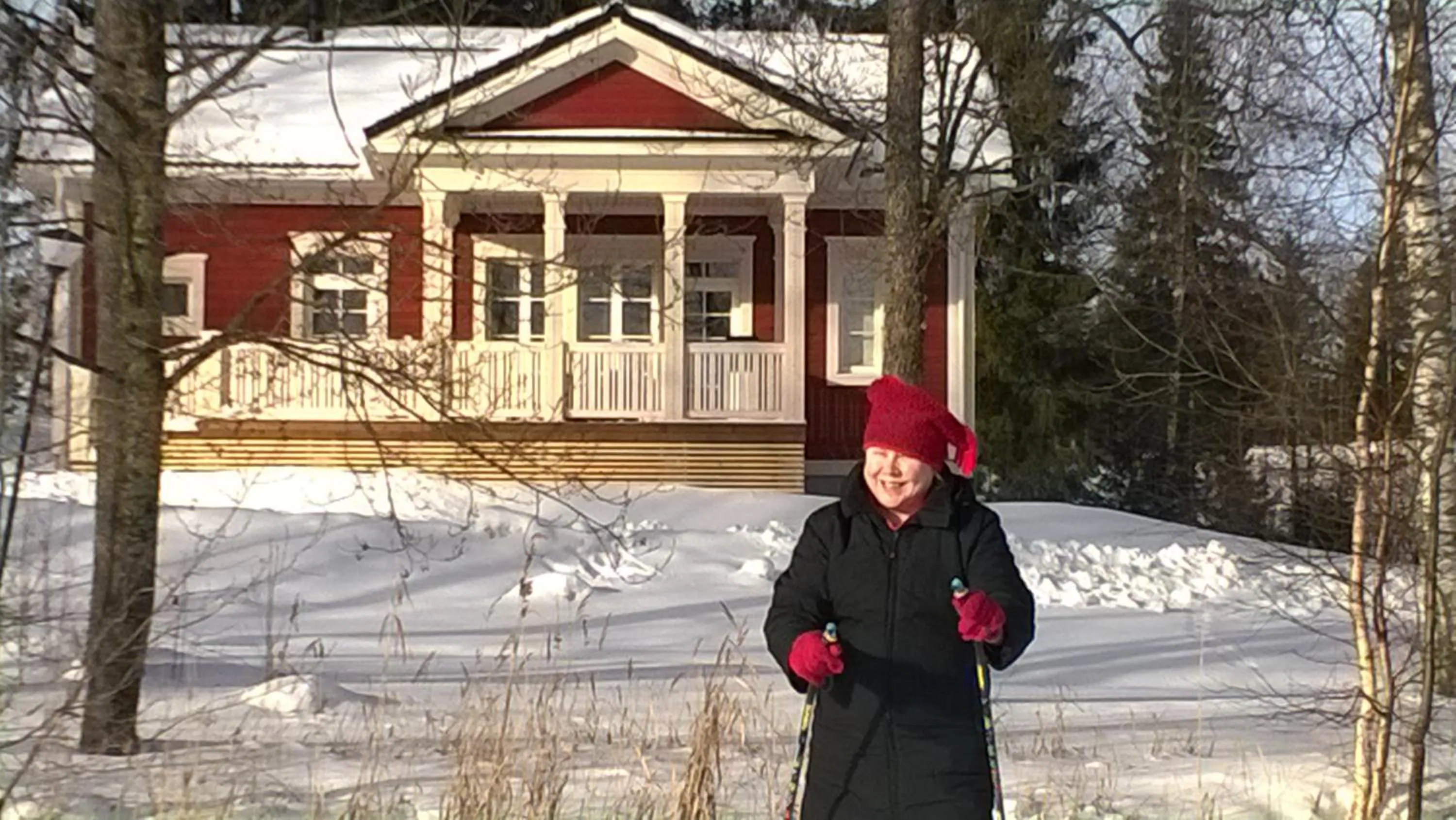 Skiing in Löydön Kartano