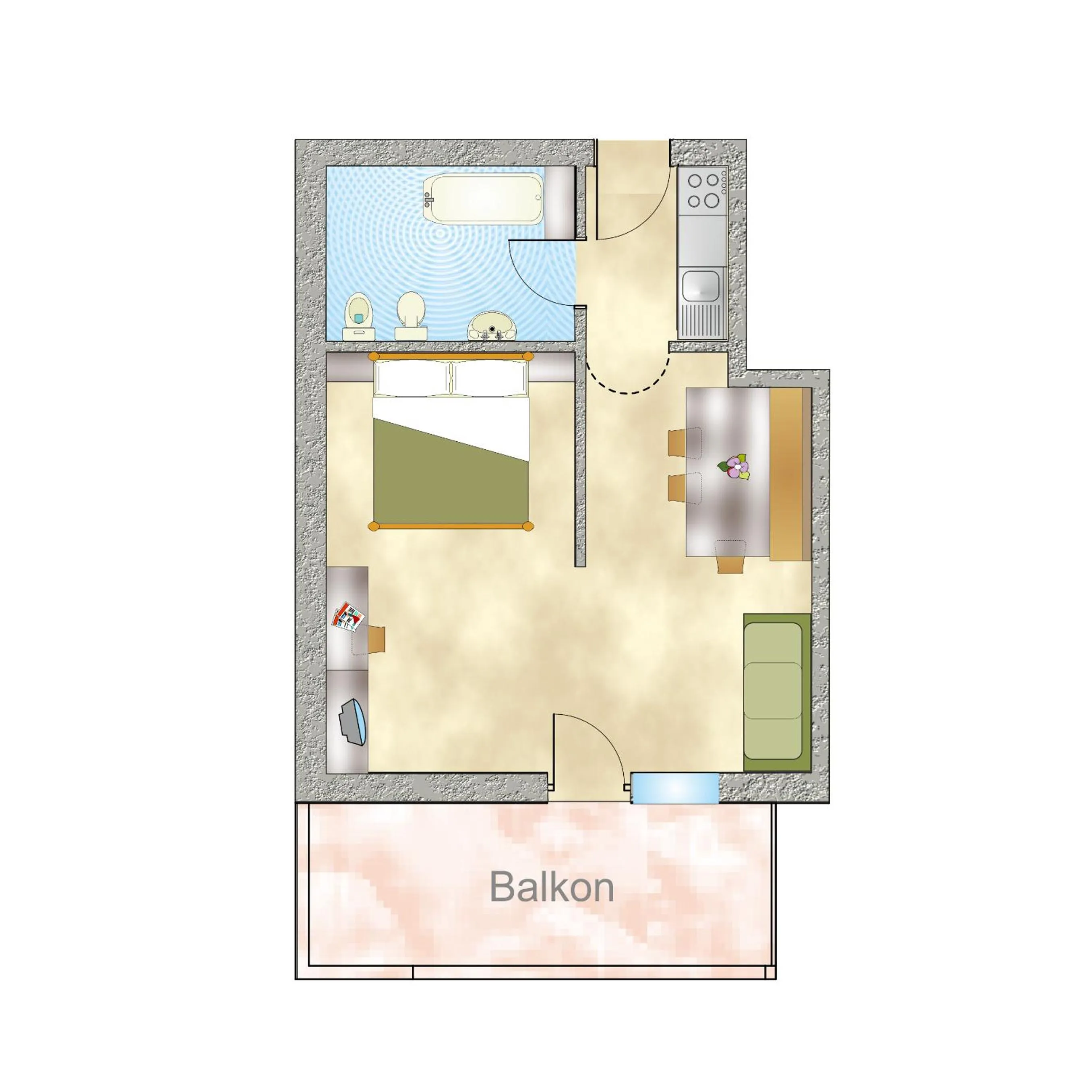 Floor plan in Mountain Living Apartments