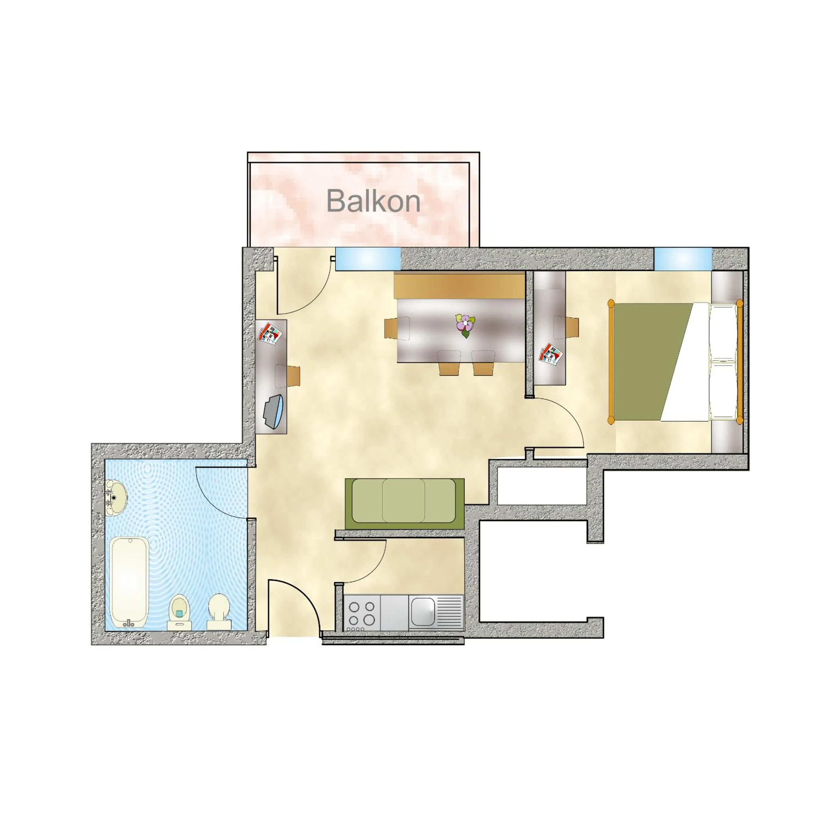 Floor plan in Mountain Living Apartments